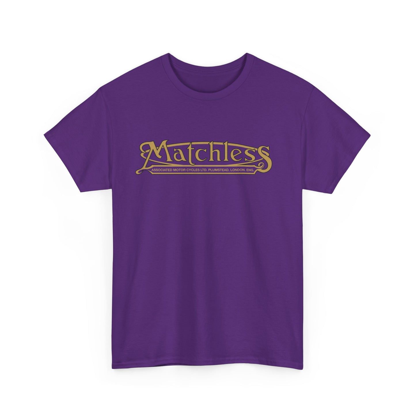 Elegant Rib Collar Matchless Motorcycles Logo T-shirt