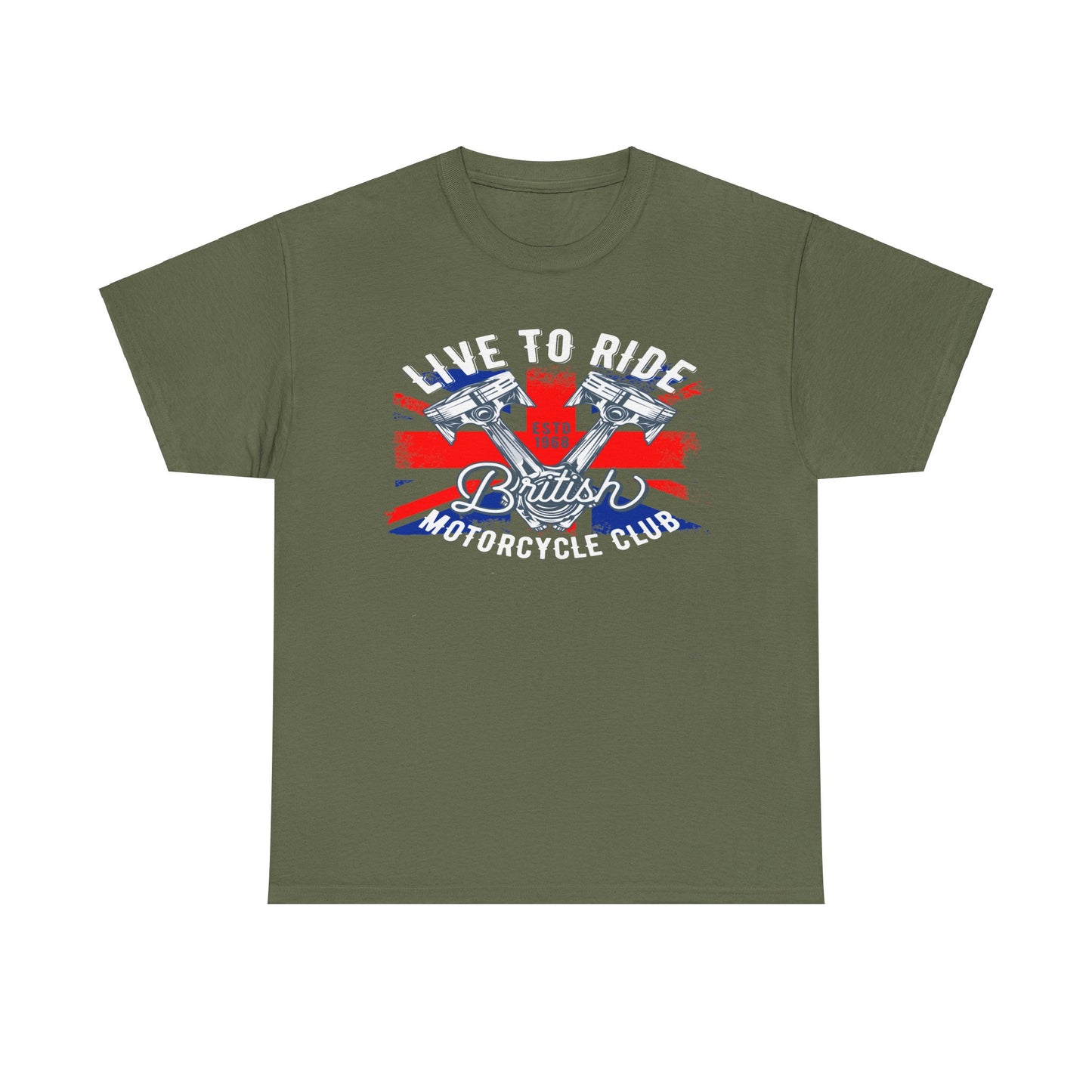 Live To Ride T-Shirt | Gildan® 5000 Heavy Cotton™ - Edgy Biker Style with Classic Fit