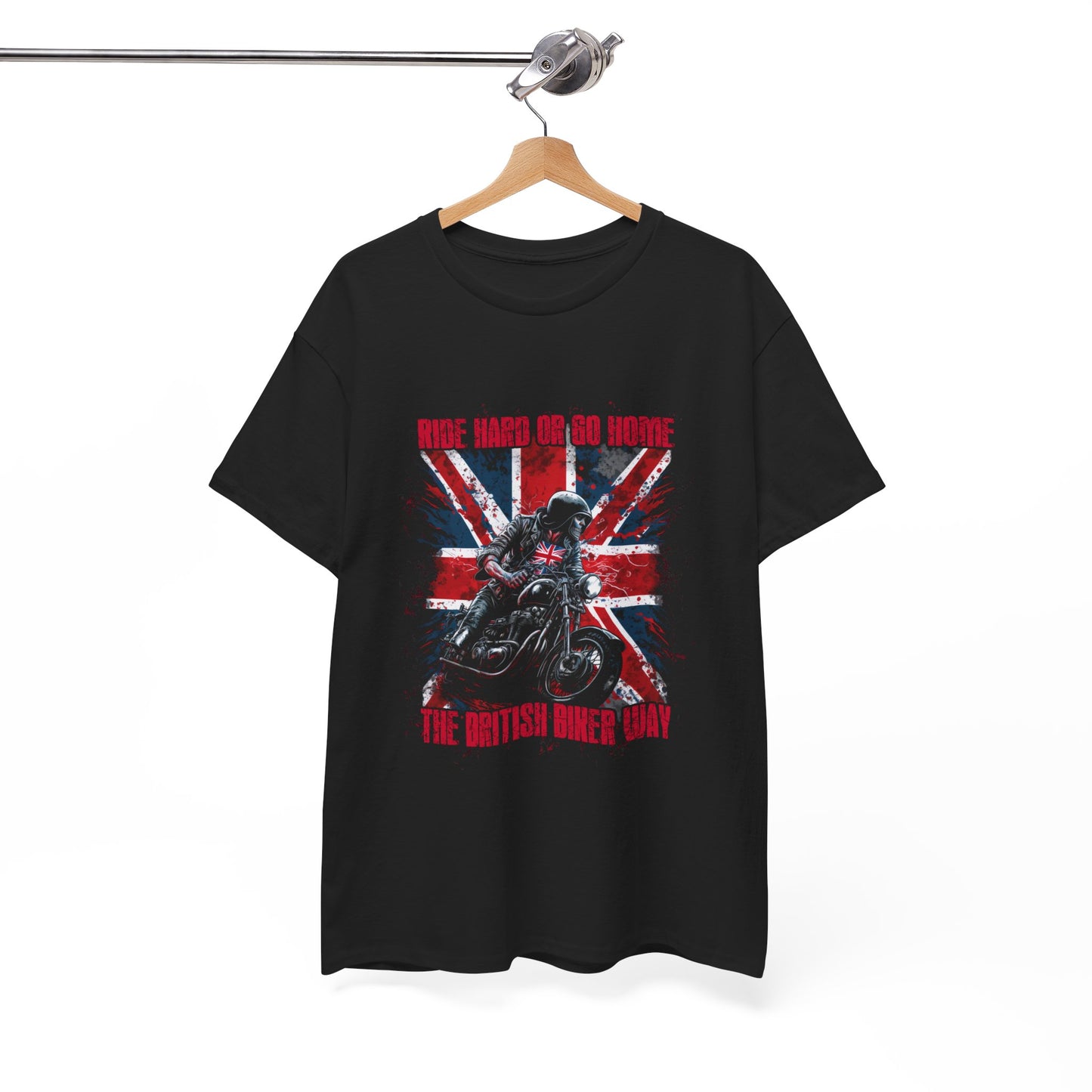 Ride hard or go home: The British Biker Way Classic Cotton T-Shirt