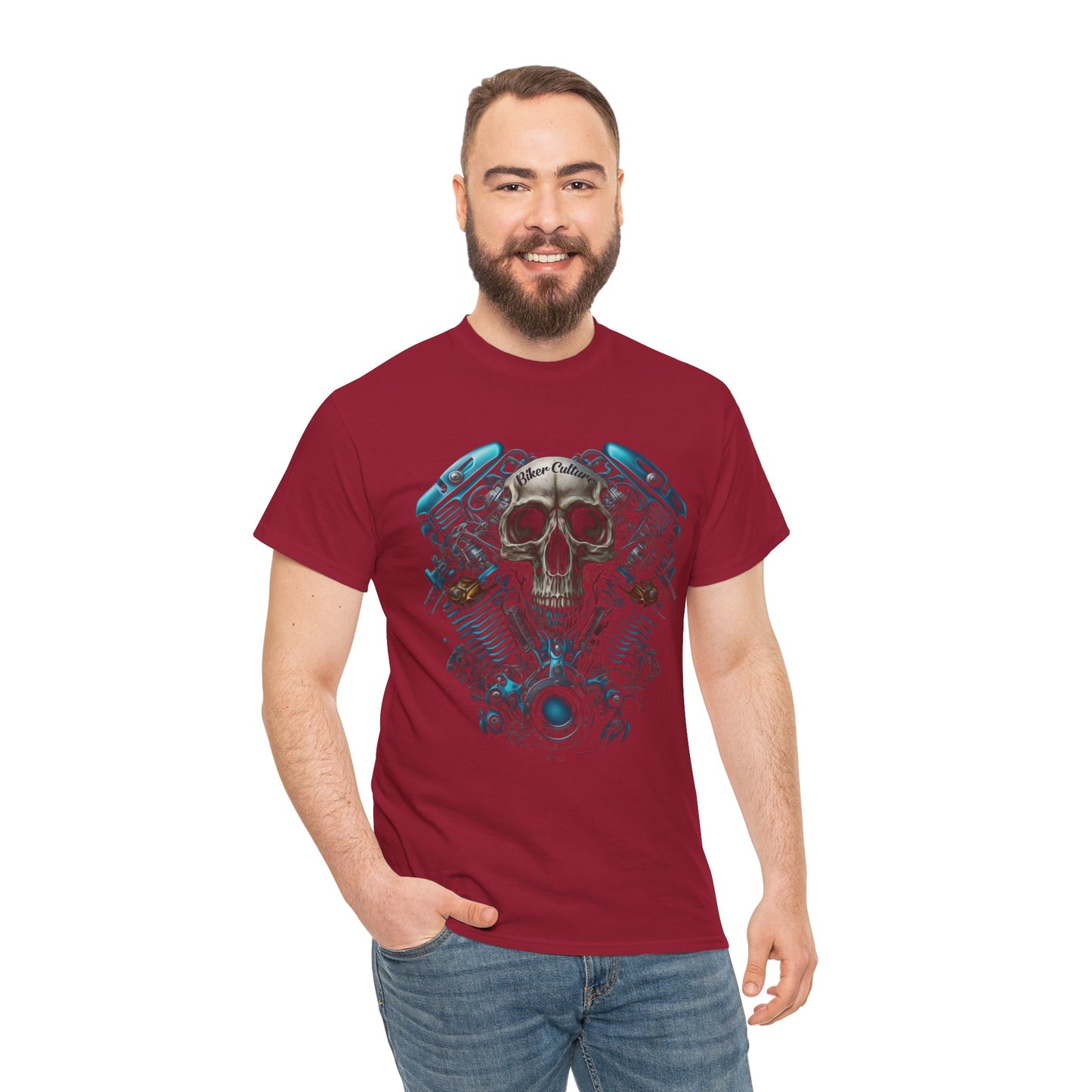 Biker Culture V-Twin Graphic Tee - Made with Midweight Fabric and Classic Fit