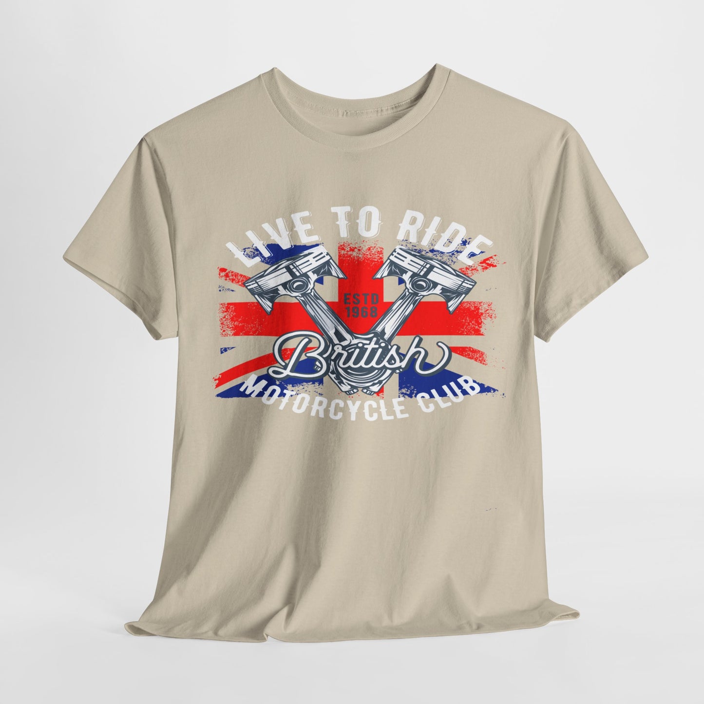 Live To Ride T-Shirt | Gildan® 5000 Heavy Cotton™ - Edgy Biker Style with Classic Fit