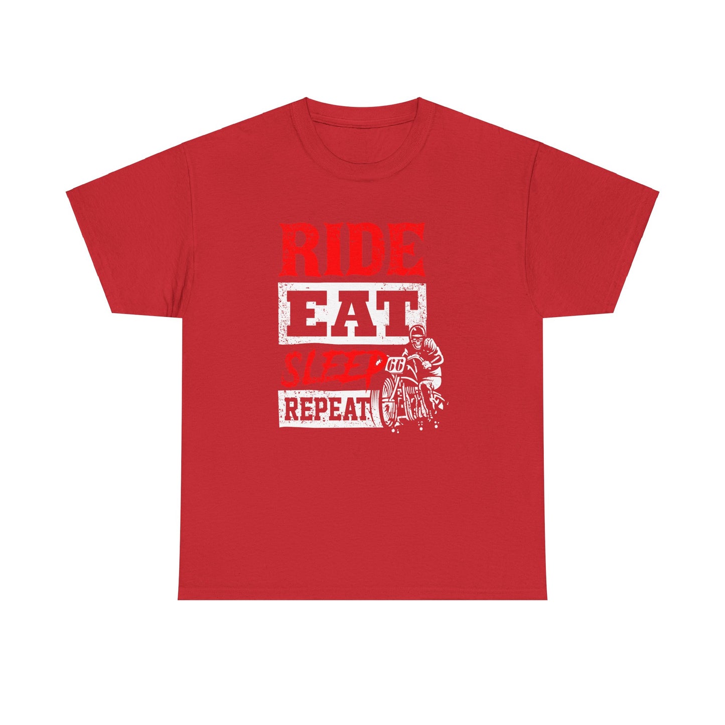 Ride, Eat, Sleep, Repeat Lifestyle Tee | Gildan® 5000 Heavy Cotton™ - Classic Comfort for Bikers