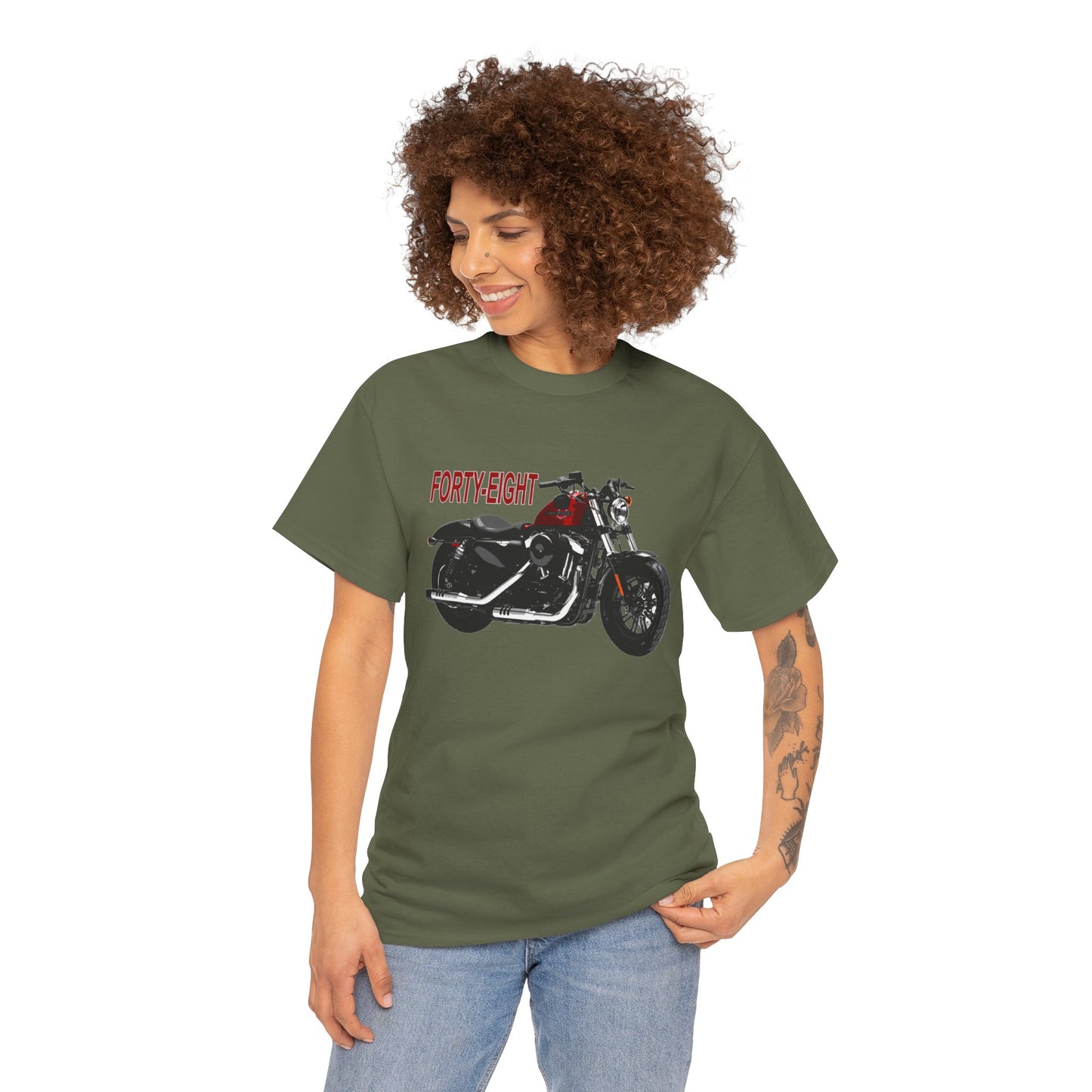 Harley Davidson 48 Unisex T-Shirt | Gildan® 5000 Heavy Cotton™ - Stylish & Comfortable, Great for Bikers of All Styles