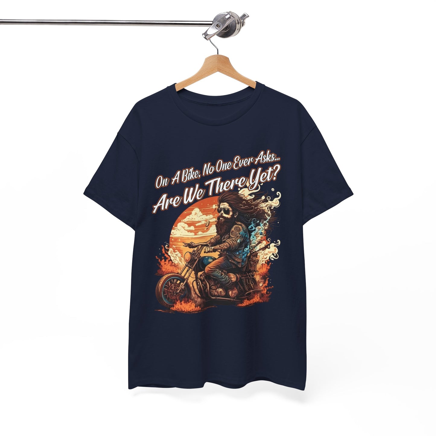 Heavy Cotton 'Are We There Yet?' Biker Tee - Classic Style for Road Warriors