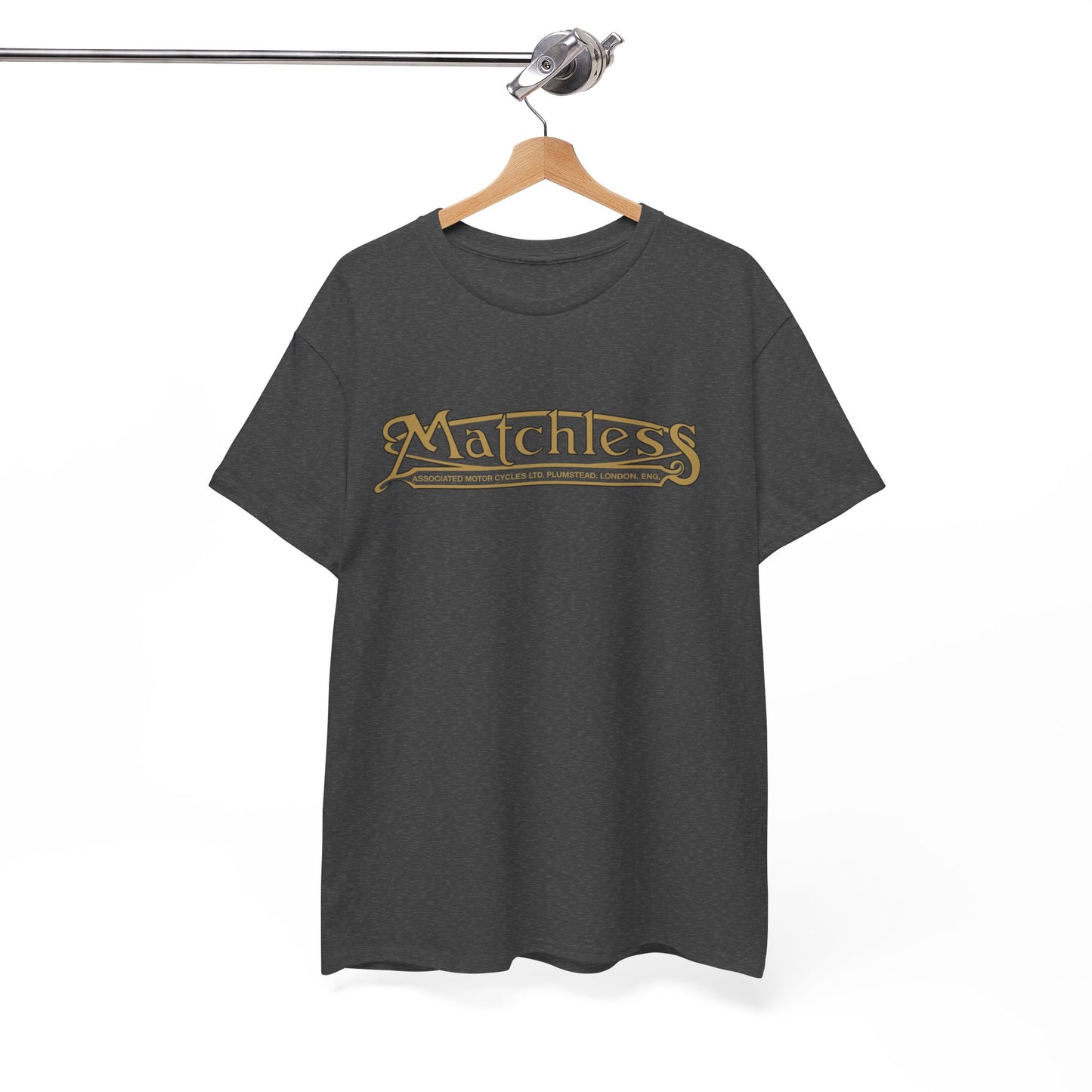 Elegant Rib Collar Matchless Motorcycles Logo T-shirt