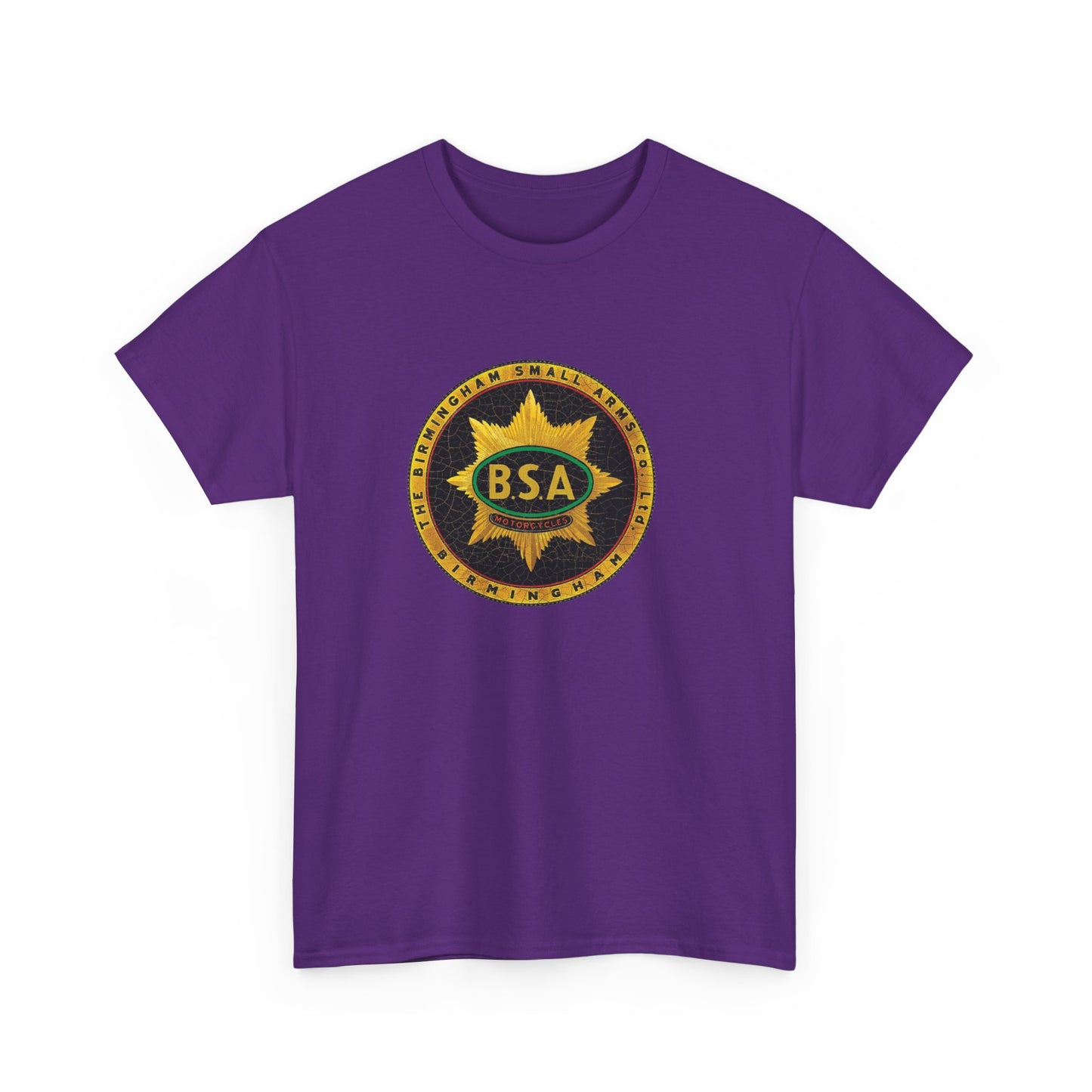 Vintage BSA Logo Tee - Gildan® 5000 Heavy Cotton™, Perfect for Bikers & Motorcycle Enthusiasts