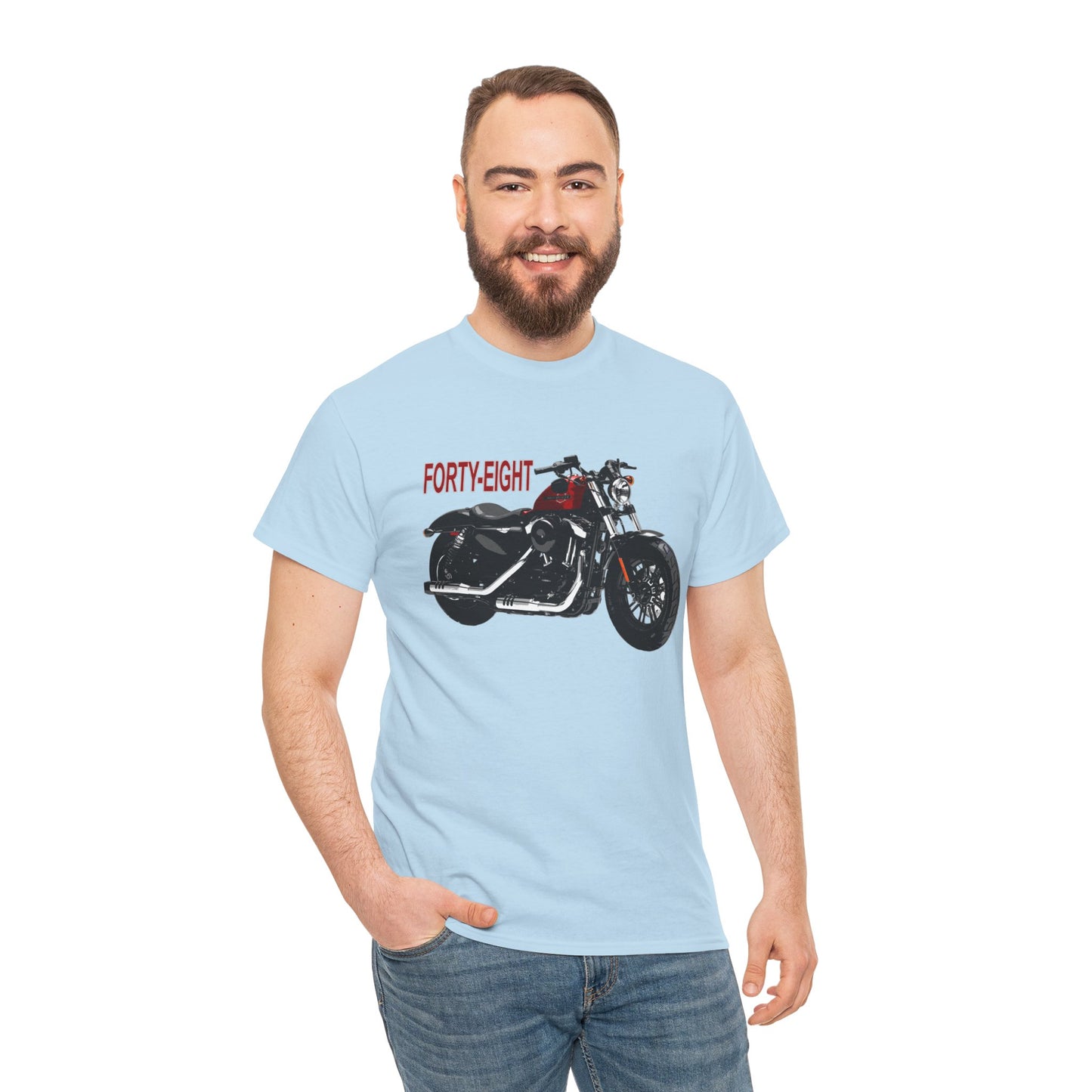 Harley Davidson 48 Unisex T-Shirt | Gildan® 5000 Heavy Cotton™ - Stylish & Comfortable, Great for Bikers of All Styles