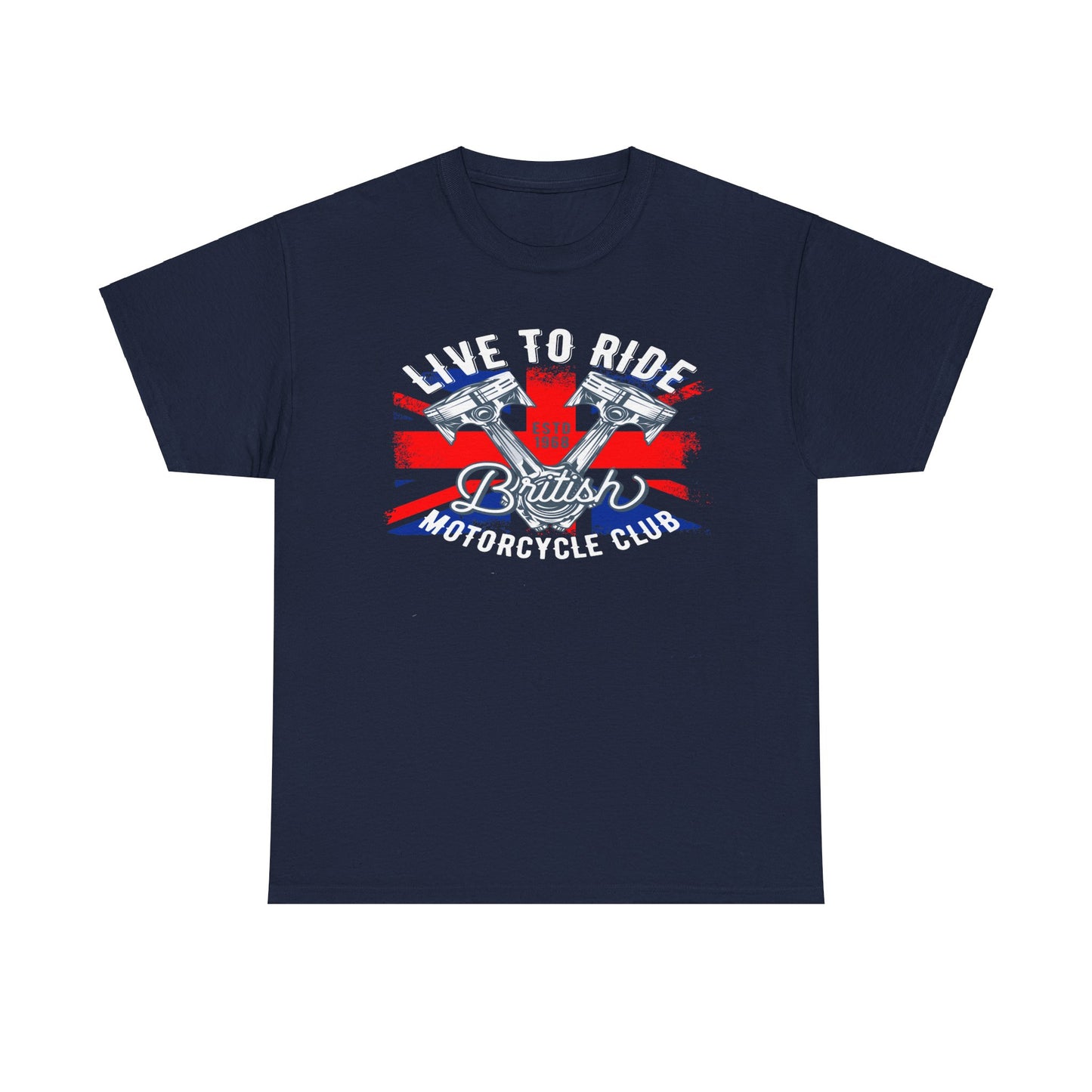 Live To Ride T-Shirt | Gildan® 5000 Heavy Cotton™ - Edgy Biker Style with Classic Fit