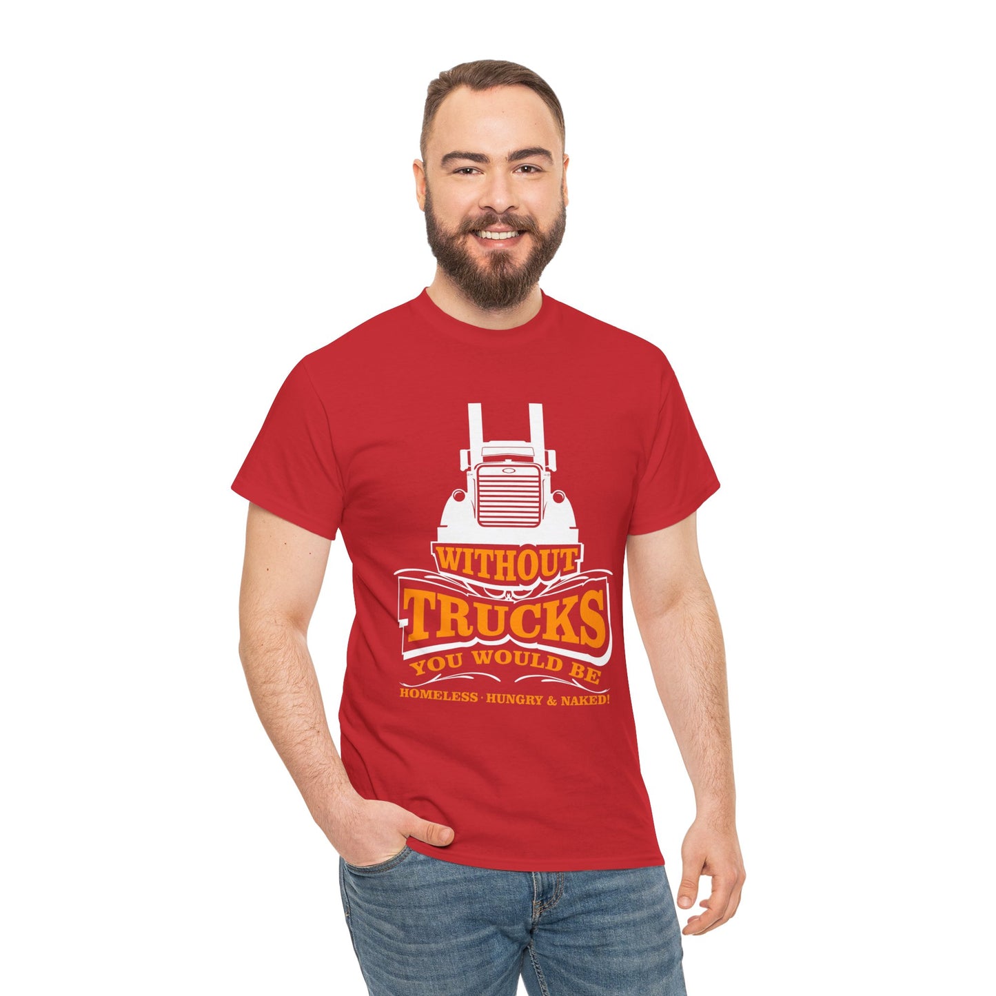 Edgy Trucker Style: Without Trucks You’d Be... Heavy Cotton Shirt