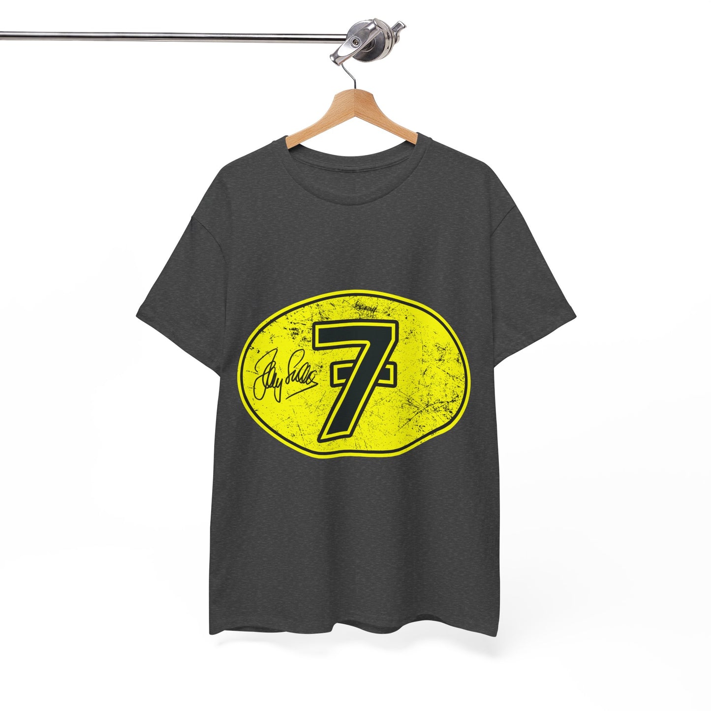 Barry Sheene No. 7 Tee | Gildan® 5000 Heavy Cotton™, Ideal for Motorcycle Enthusiasts