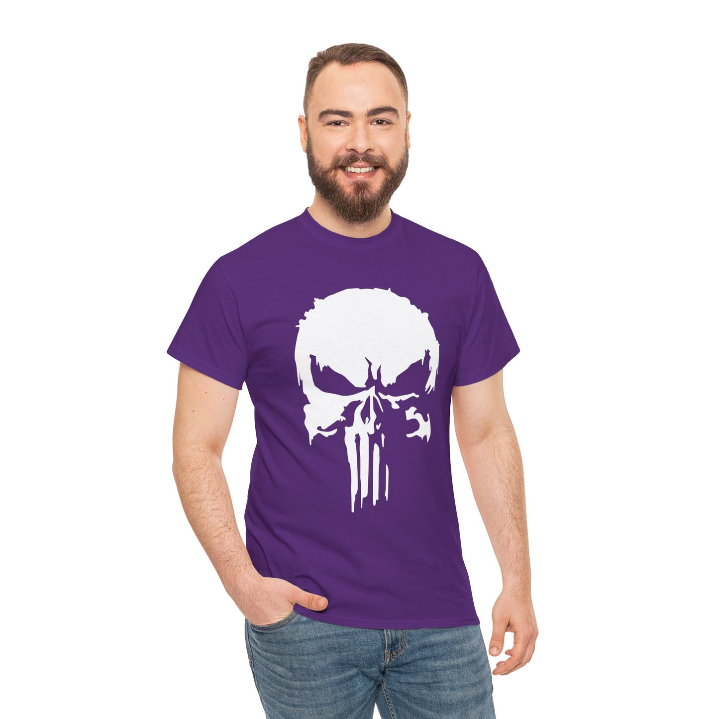Edgy & Fierce: The Punisher Skull Tee | Gildan® 5000 Heavy Cotton™ - Classic Midweight Fabric for Comfort