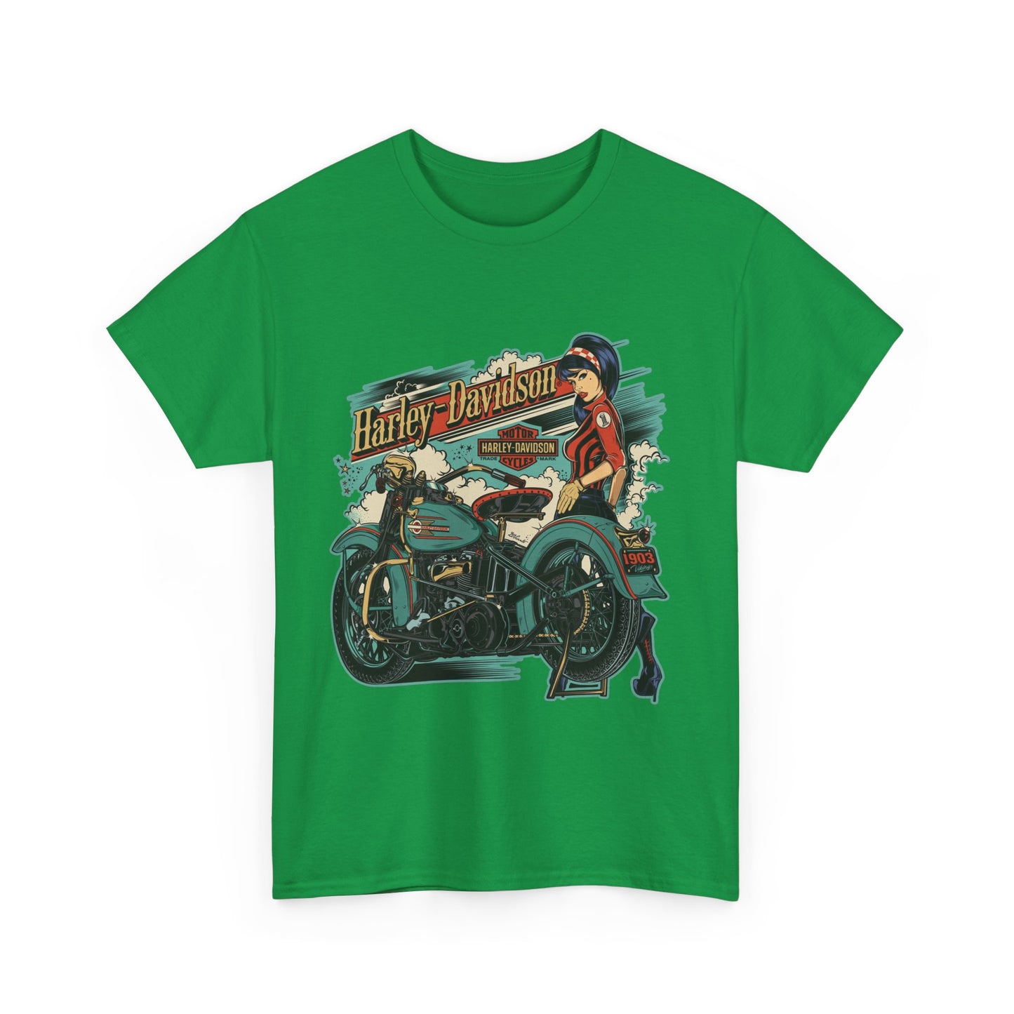 Harley-Davidson 1903 Retro T-Shirt - Gildan® 5000 Heavy Cotton™, Timeless Style, Built for Riders