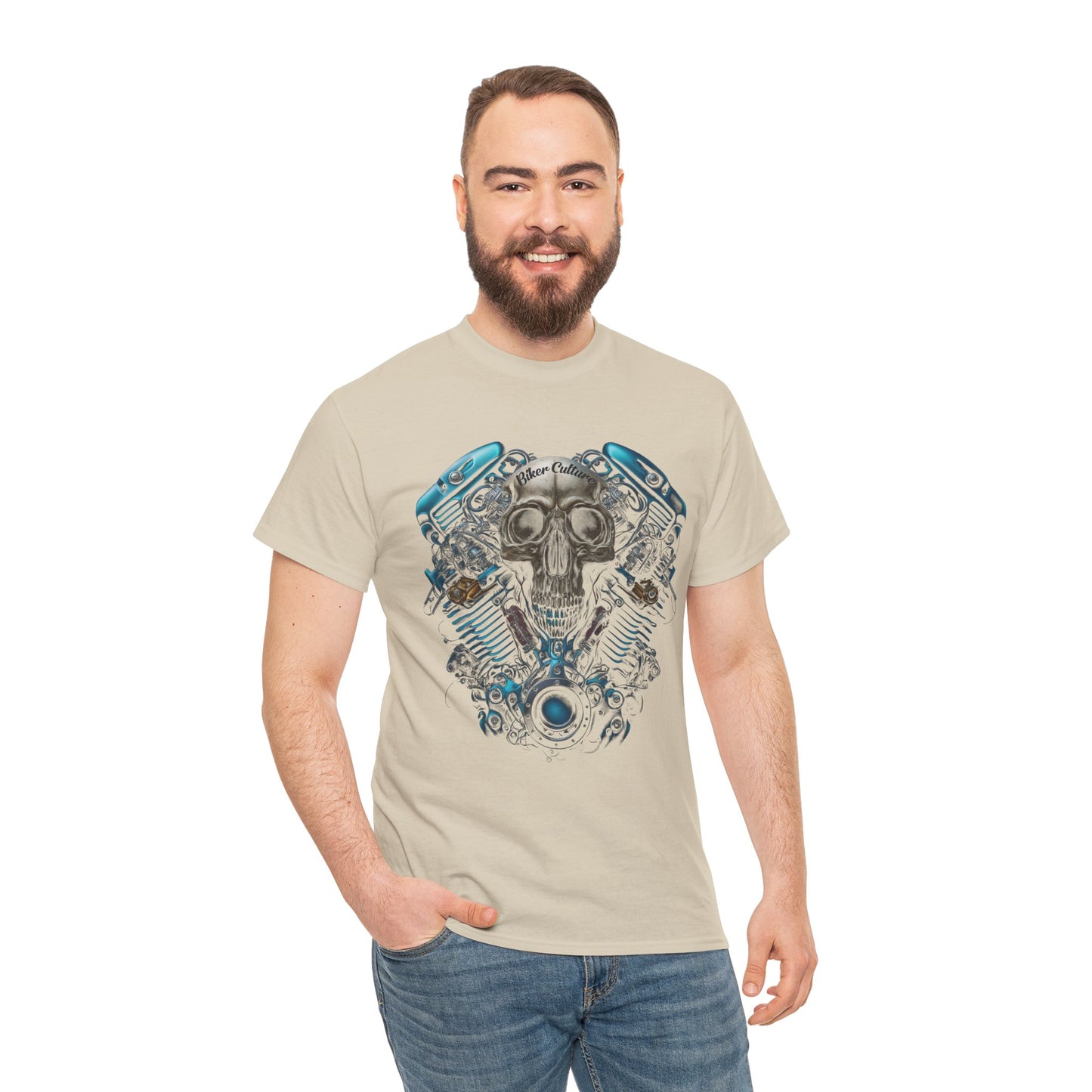 Biker Culture V-Twin Graphic Tee - Made with Midweight Fabric and Classic Fit