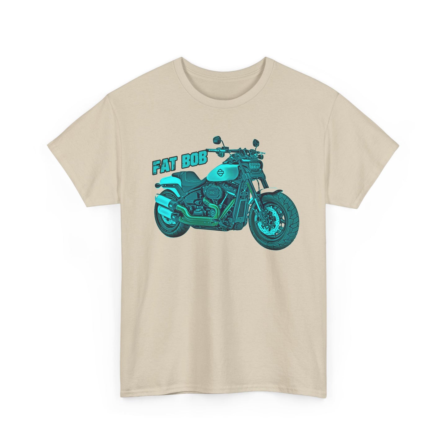 Harley Davidson Fatbob T-Shirt - Gildan® 5000 Heavy Cotton™, Stylish & Durable for Motorcycle Lovers