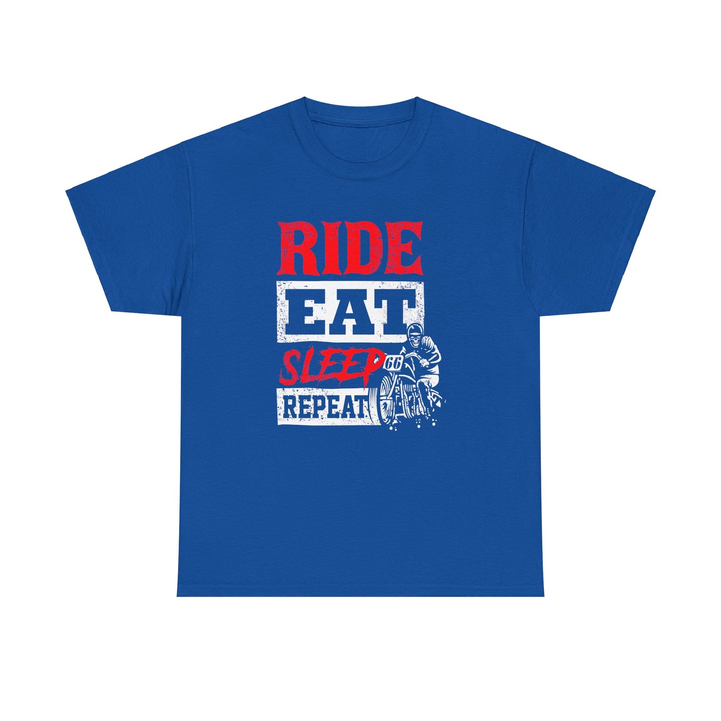 Ride, Eat, Sleep, Repeat Lifestyle Tee | Gildan® 5000 Heavy Cotton™ - Classic Comfort for Bikers