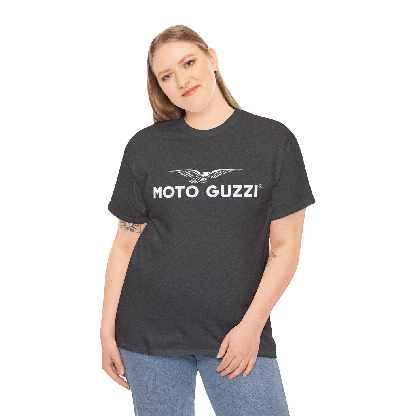 Moto Guzzi Heavy Cotton Logo Tee: Stylish, Durable, and Comfortable