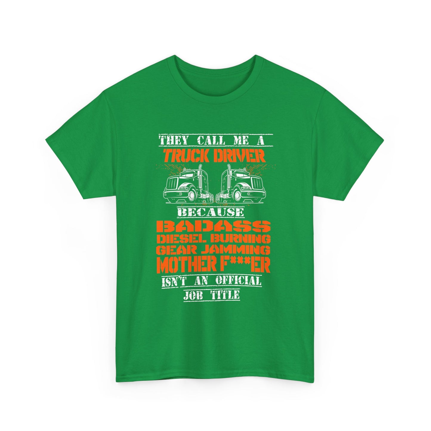 Bad Ass Trucker Tee - Gildan® 5000 Heavy Cotton™ Adult T-Shirt, Tough Design & Classic Fit