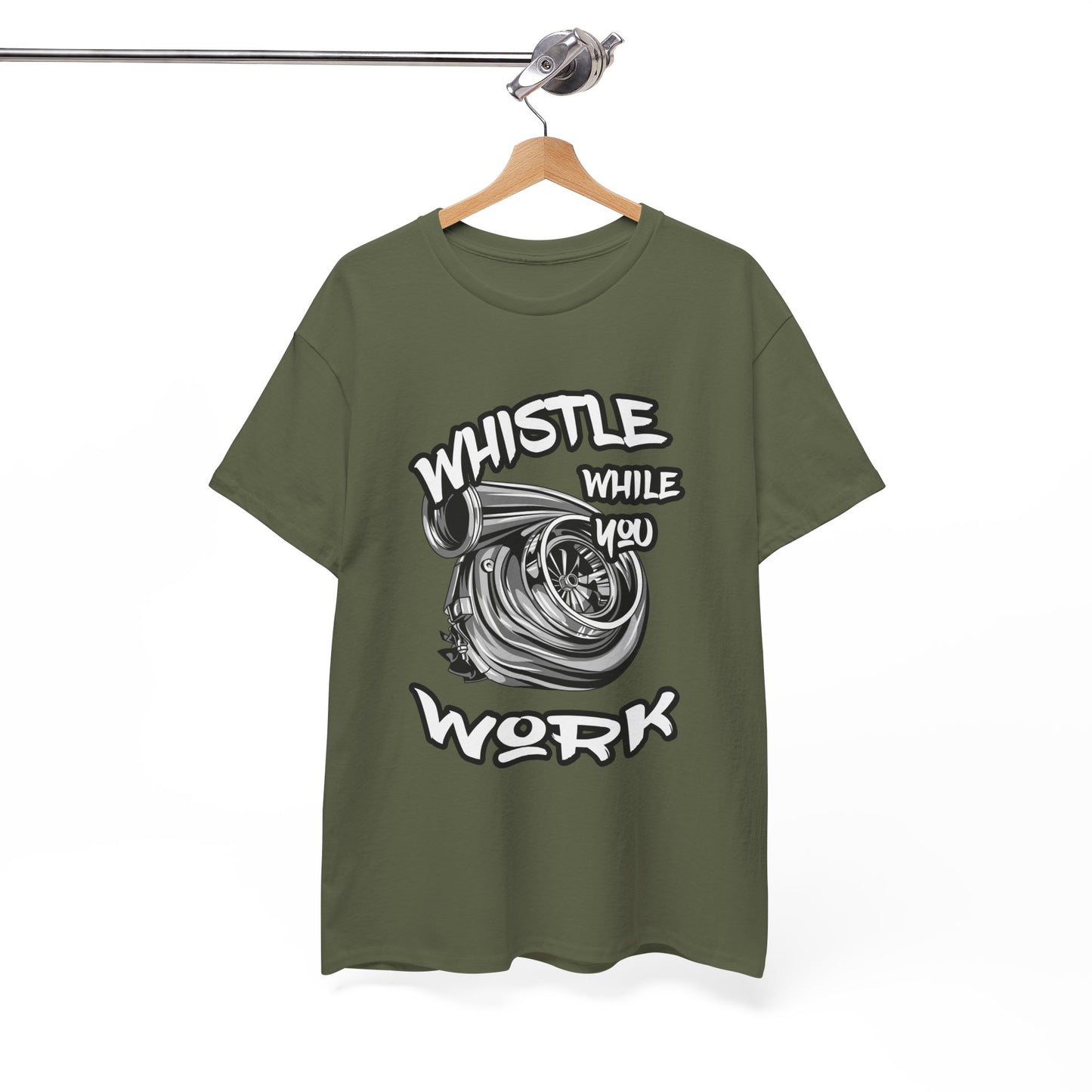 Whistle While You Work Trucker Tee - Gildan® 5000 Heavy Cotton™ Adult T-Shirt, Classic Fit & Durable Comfort