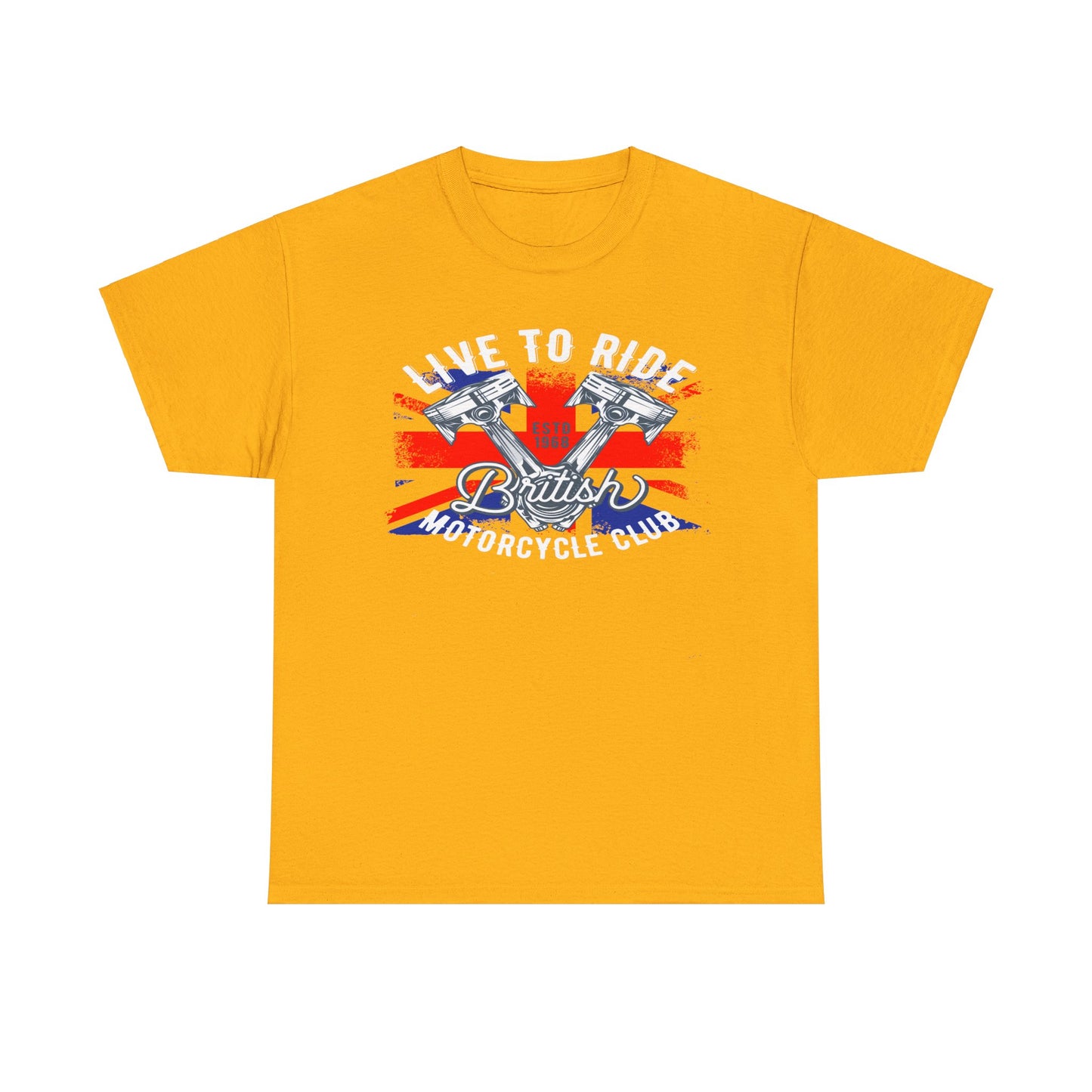 Live To Ride T-Shirt | Gildan® 5000 Heavy Cotton™ - Edgy Biker Style with Classic Fit