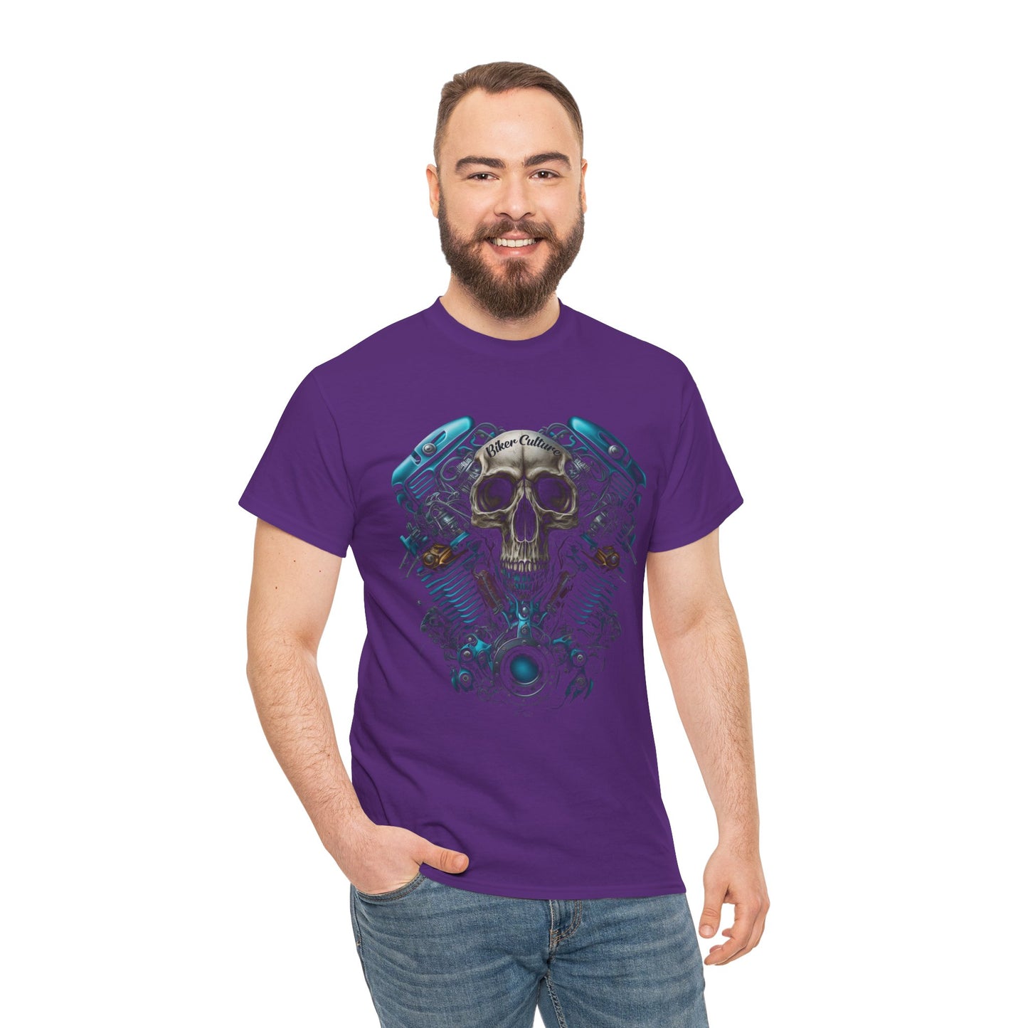 Biker Culture V-Twin Graphic Tee - Made with Midweight Fabric and Classic Fit