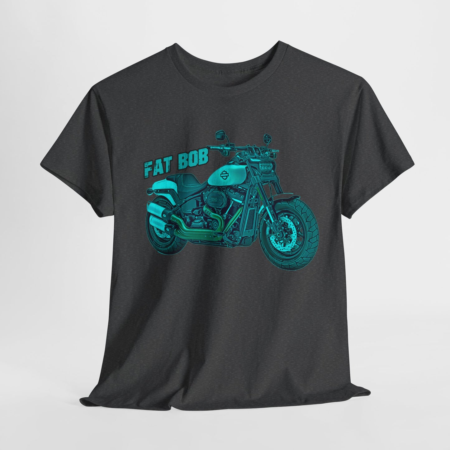 Harley Davidson Fatbob T-Shirt - Gildan® 5000 Heavy Cotton™, Stylish & Durable for Motorcycle Lovers