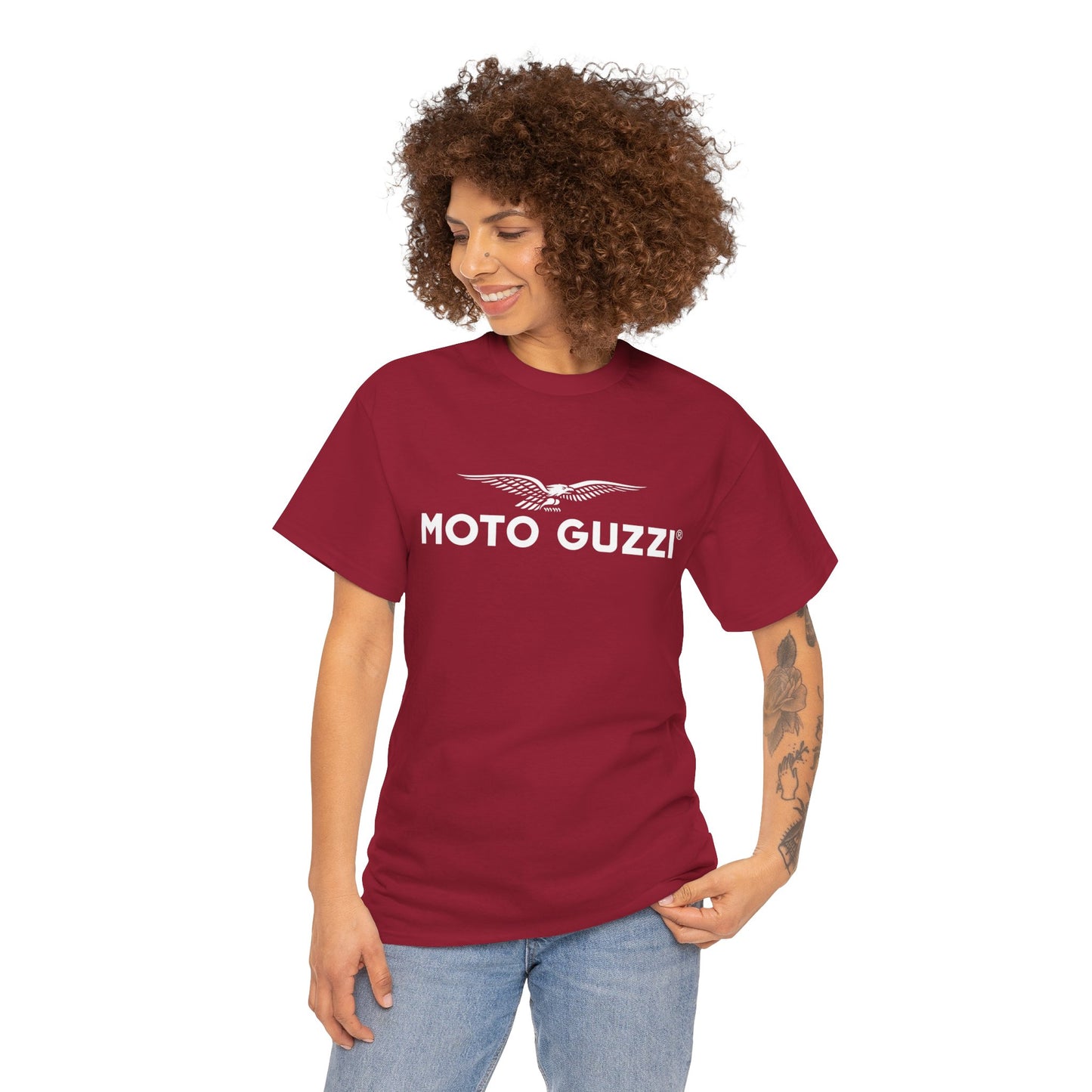 Moto Guzzi Heavy Cotton Logo Tee: Stylish, Durable, and Comfortable