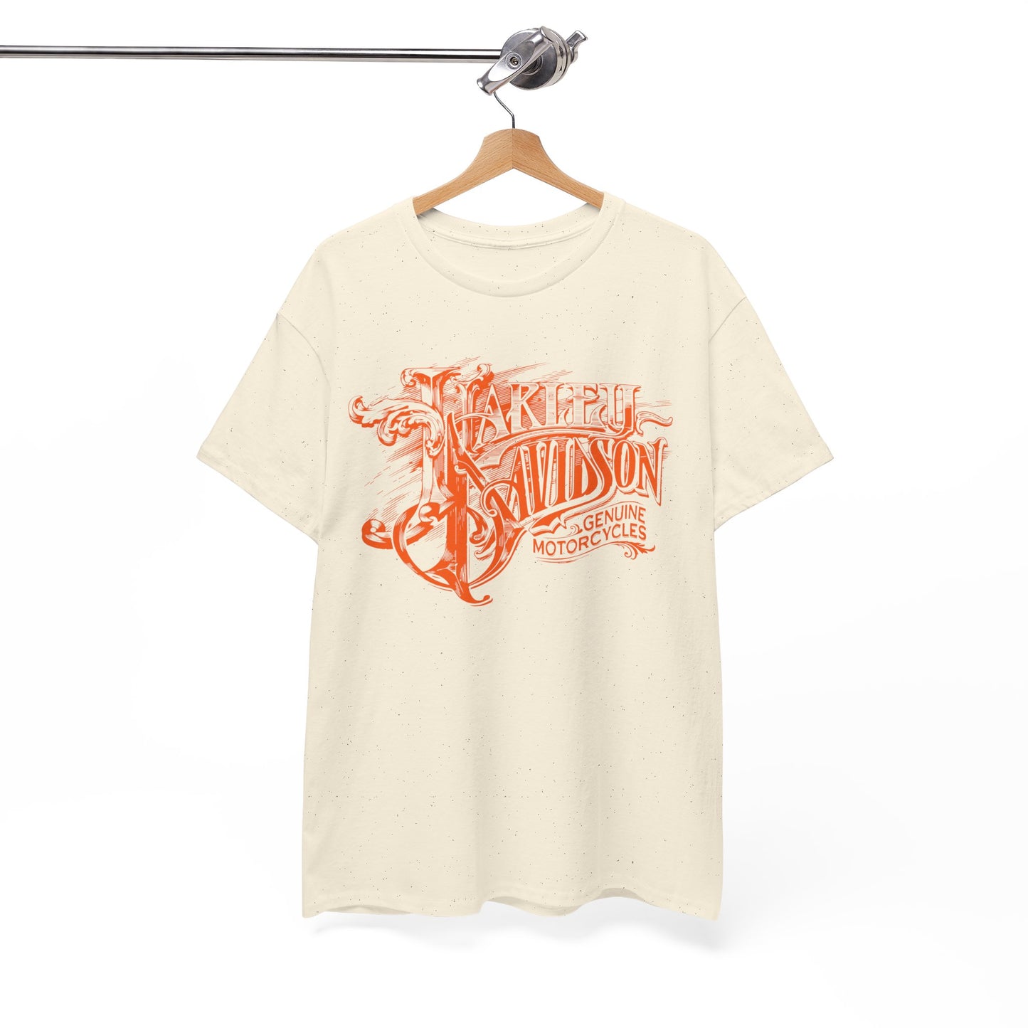 Harley Davidson Text Tee - Gildan® 5000 Heavy Cotton™, Sleek and Stylish Design, Edgy & Comfortable Streetwear