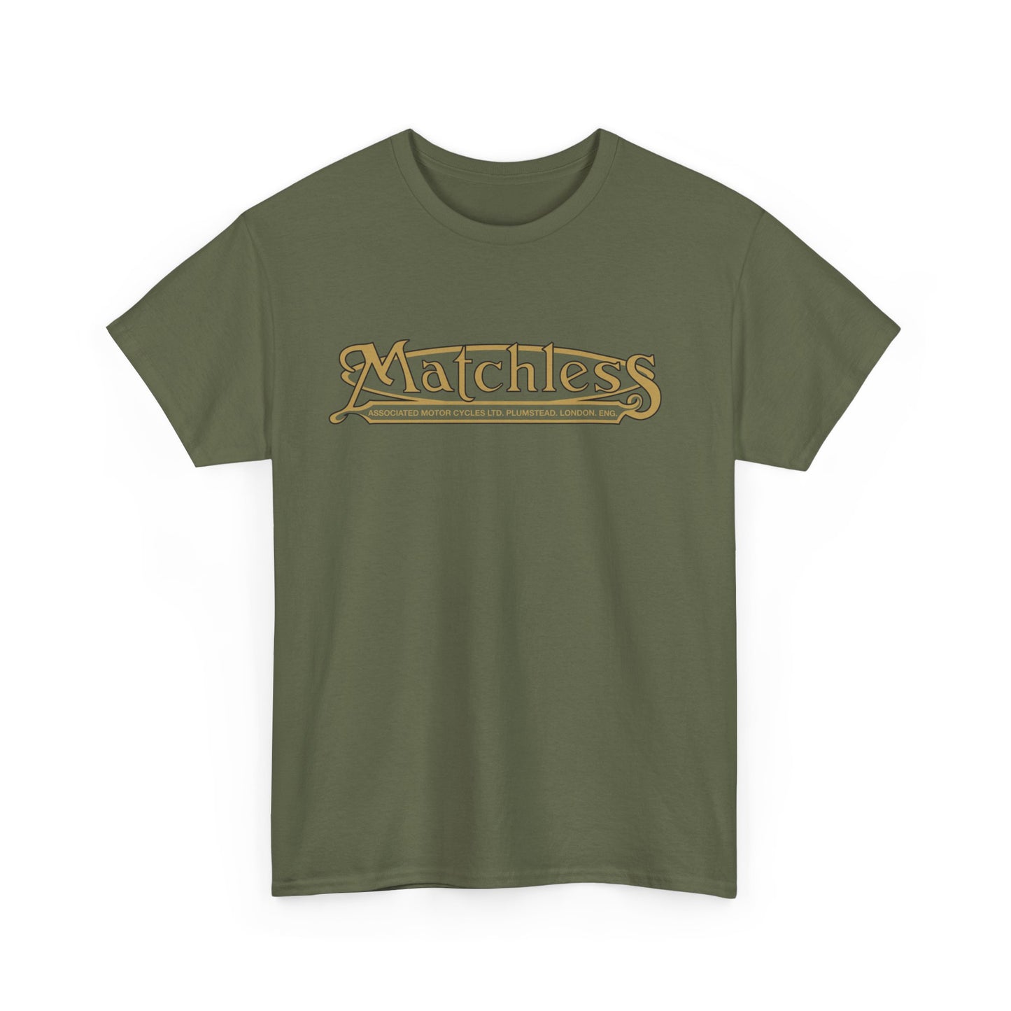 Elegant Rib Collar Matchless Motorcycles Logo T-shirt