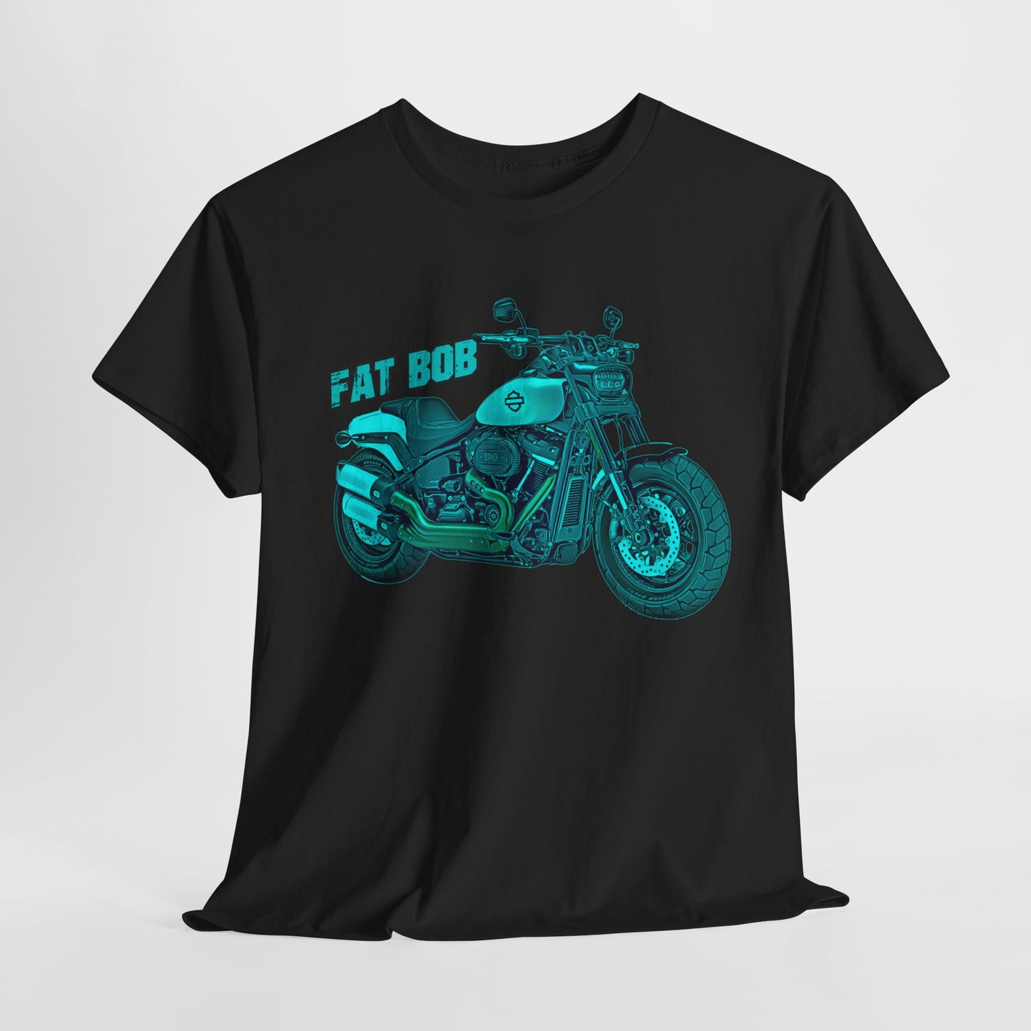 Harley Davidson Fatbob T-Shirt - Gildan® 5000 Heavy Cotton™, Stylish & Durable for Motorcycle Lovers