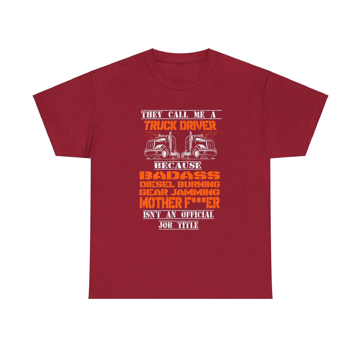 Bad Ass Trucker Tee - Gildan® 5000 Heavy Cotton™ Adult T-Shirt, Tough Design & Classic Fit