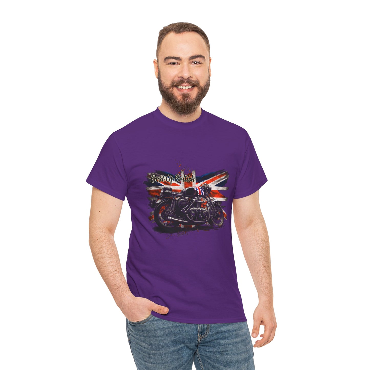 Classic Fit Best of British Biker Shirt - Double-Needle Hems