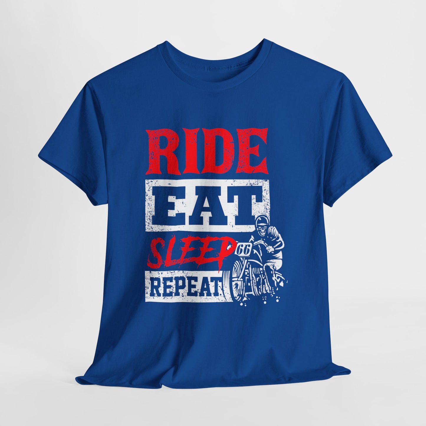 Ride, Eat, Sleep, Repeat Lifestyle Tee | Gildan® 5000 Heavy Cotton™ - Classic Comfort for Bikers