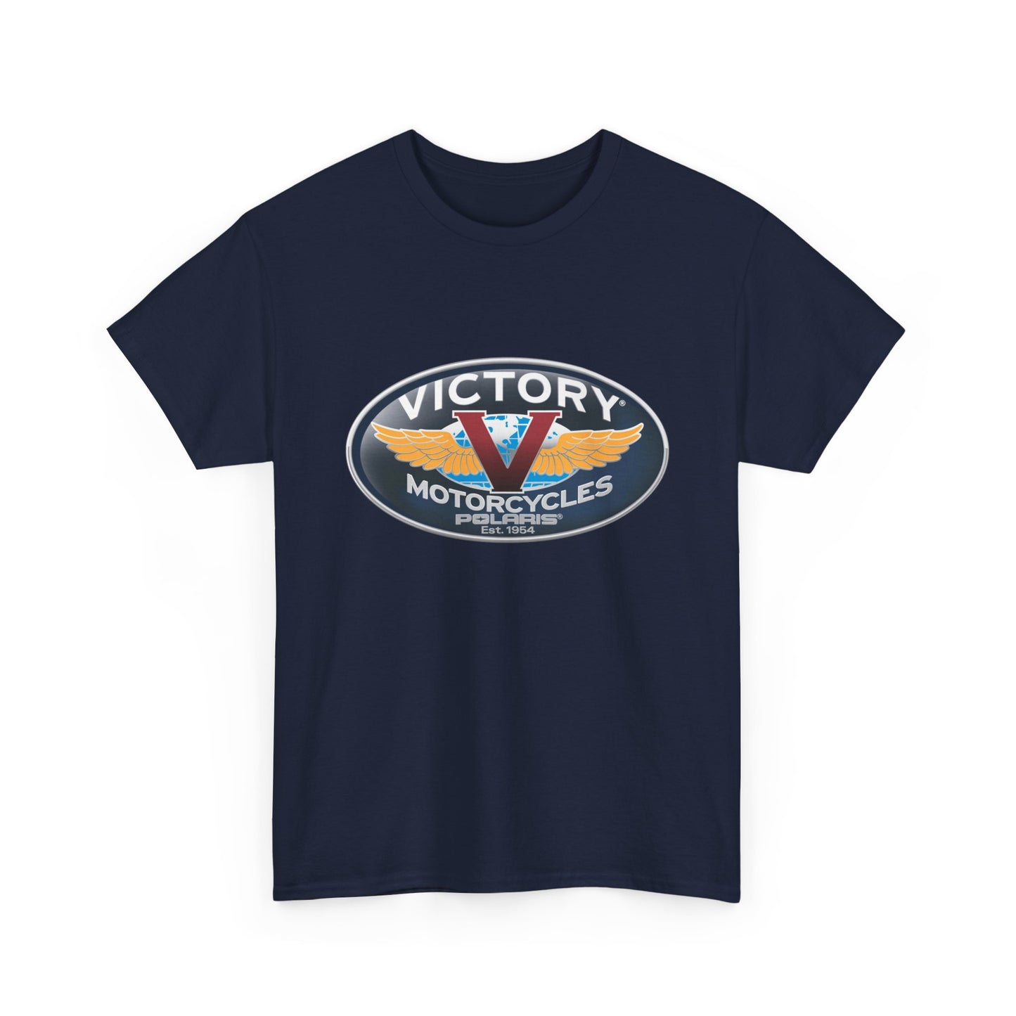 Victory Polaris Logo Tee - Gildan® 5000 Heavy Cotton™, Quality Fabric for the Modern Biker