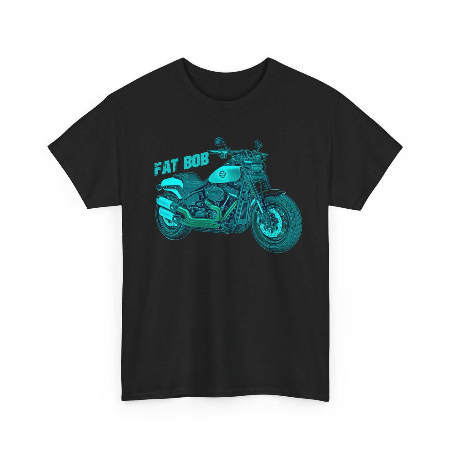 Harley Davidson Fatbob T-Shirt - Gildan® 5000 Heavy Cotton™, Stylish & Durable for Motorcycle Lovers
