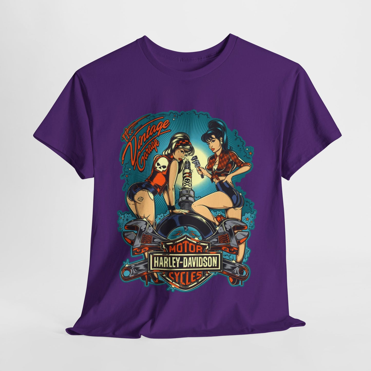 Harley Davidson T-Shirt | Gildan® 5000 Heavy Cotton™, Classic Fit, Timeless Biker Style
