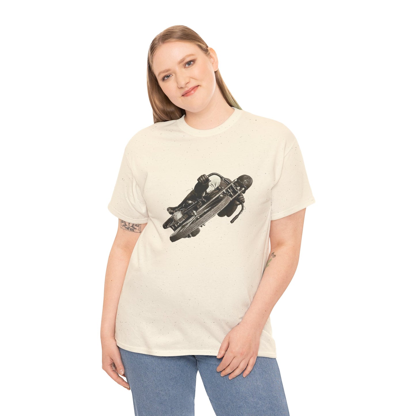Stay Timeless with Leaning Hard Vintage Biker T-Shirt on Gildan 5000