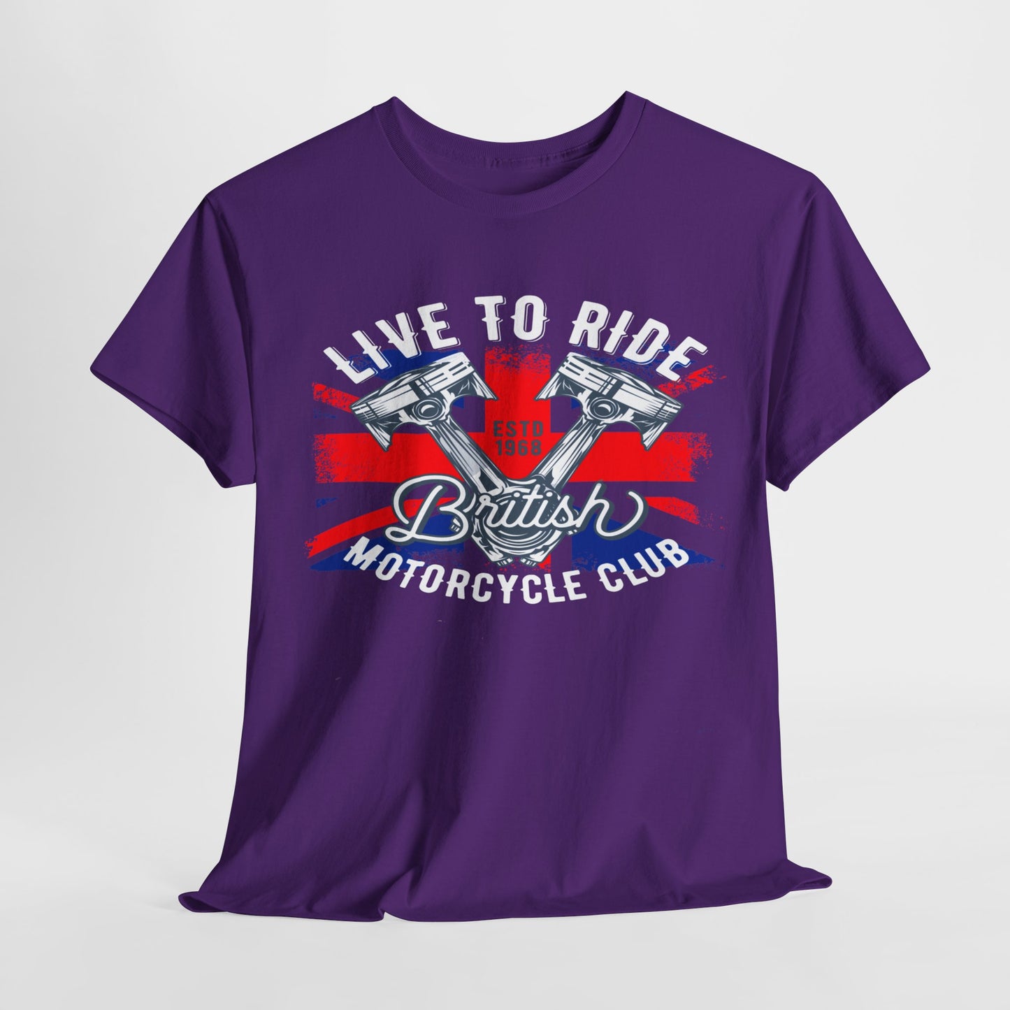 Live To Ride T-Shirt | Gildan® 5000 Heavy Cotton™ - Edgy Biker Style with Classic Fit