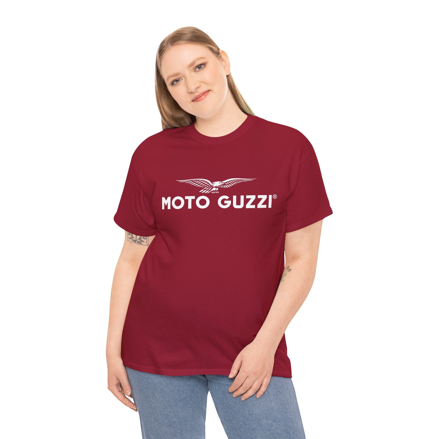 Moto Guzzi Heavy Cotton Logo Tee: Stylish, Durable, and Comfortable
