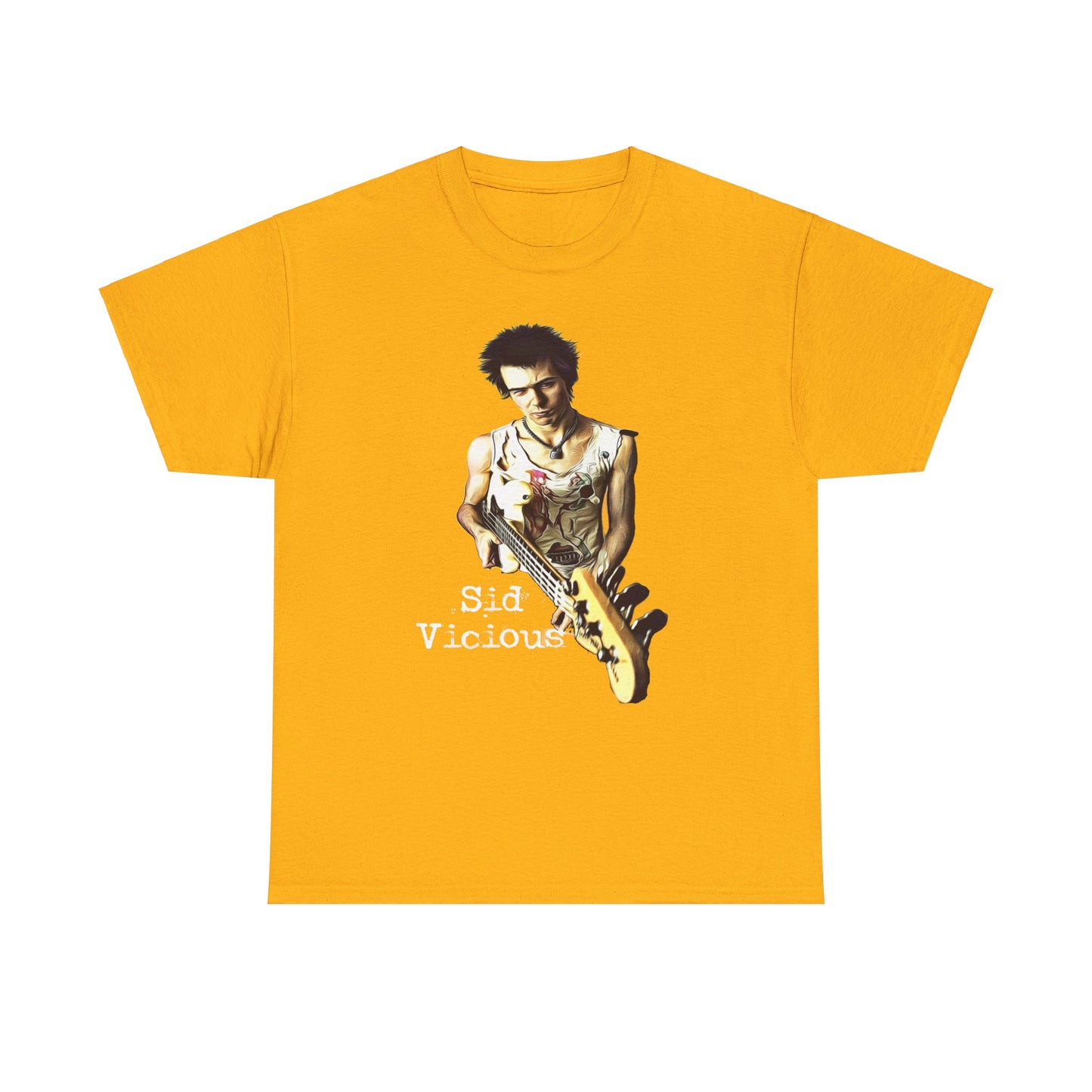 Sid Vicious Design Shirt: Stylish Edge in Heavy Cotton