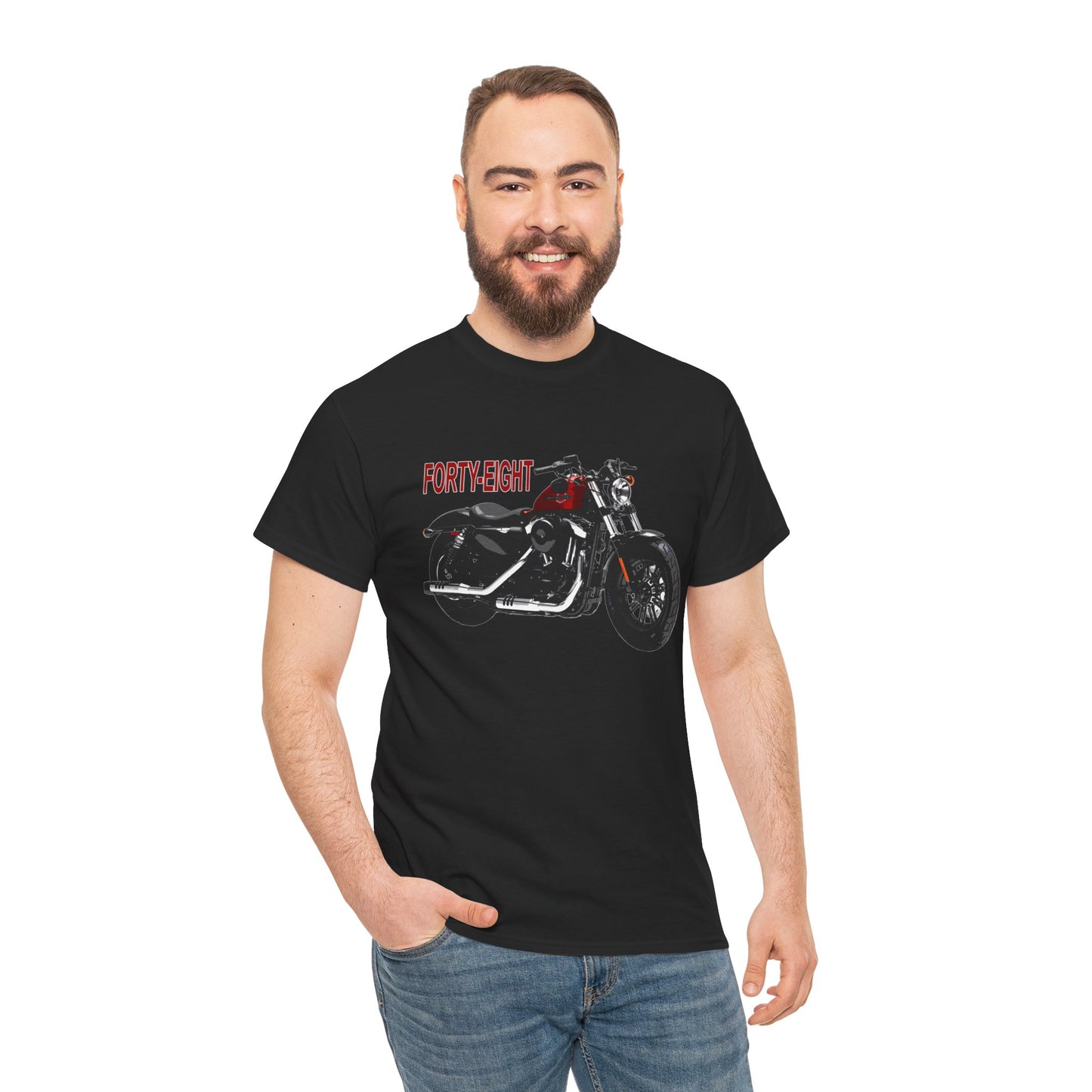 Harley Davidson 48 Unisex T-Shirt | Gildan® 5000 Heavy Cotton™ - Stylish & Comfortable, Great for Bikers of All Styles