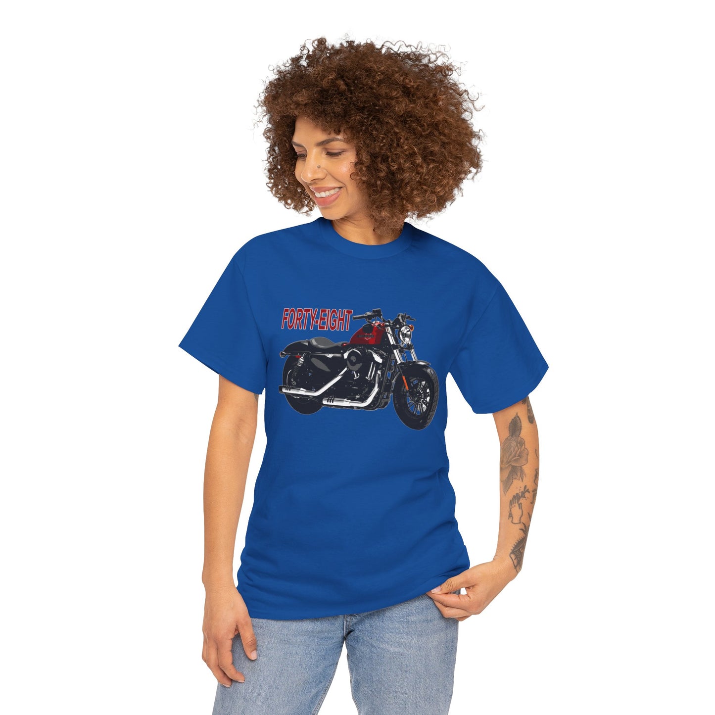 Harley Davidson 48 Unisex T-Shirt | Gildan® 5000 Heavy Cotton™ - Stylish & Comfortable, Great for Bikers of All Styles