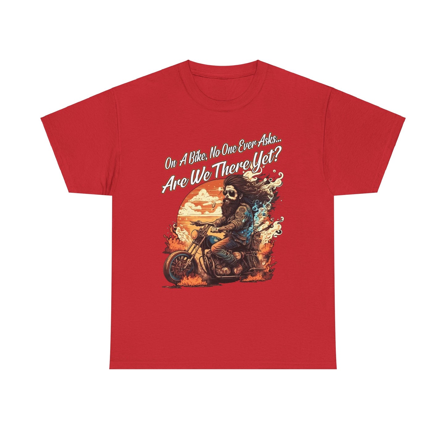 Heavy Cotton 'Are We There Yet?' Biker Tee - Classic Style for Road Warriors
