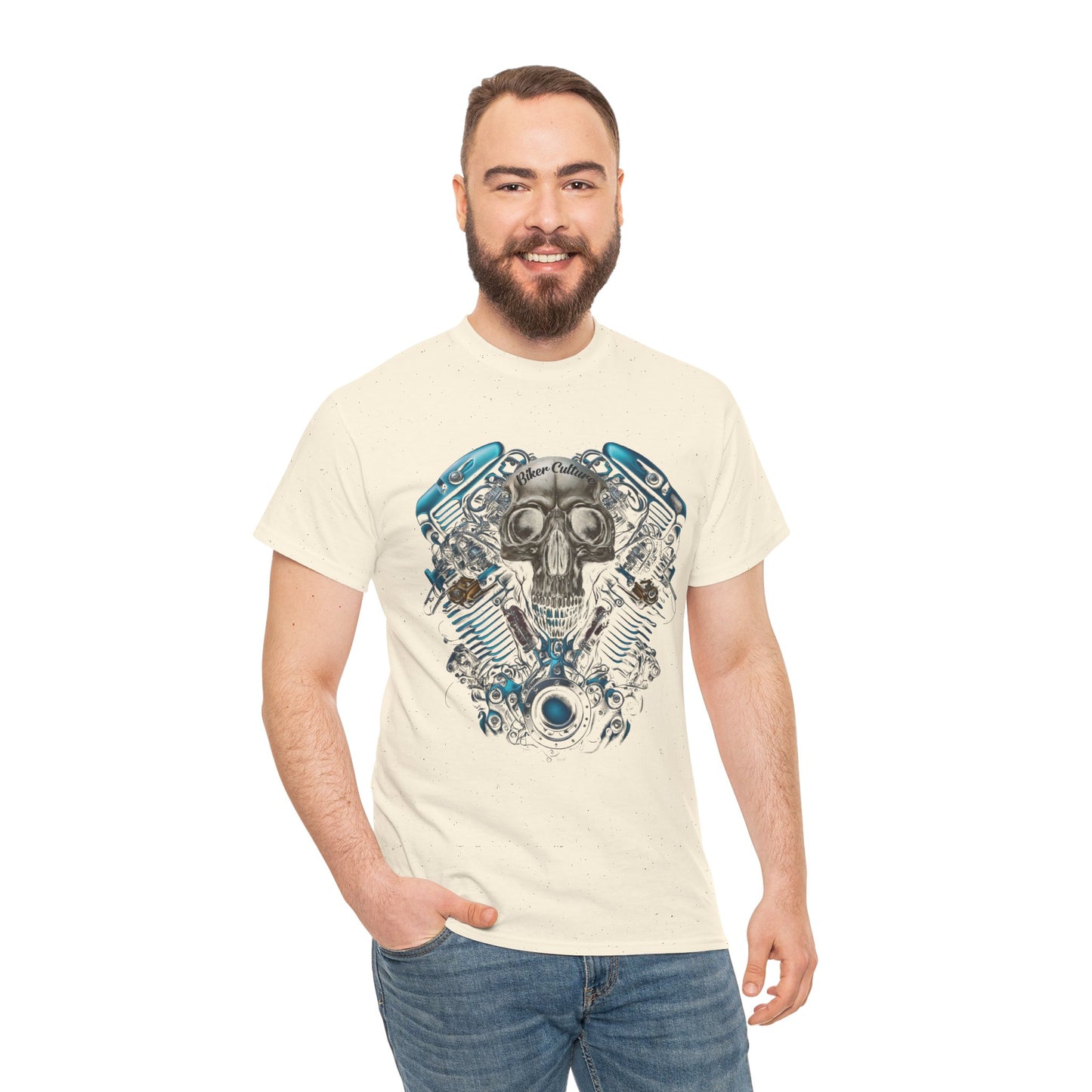 Biker Culture V-Twin Graphic Tee - Made with Midweight Fabric and Classic Fit