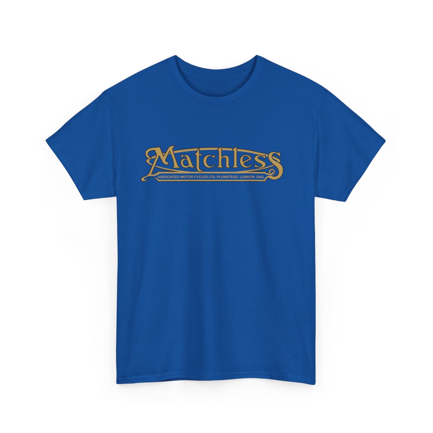 Elegant Rib Collar Matchless Motorcycles Logo T-shirt