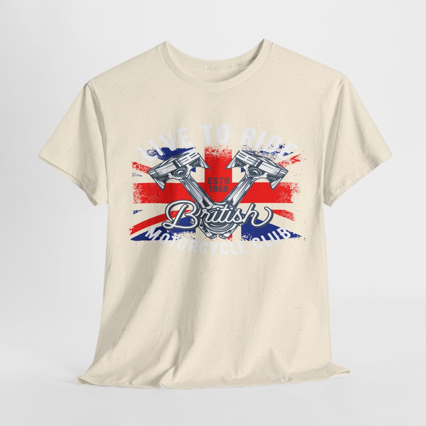 Live To Ride T-Shirt | Gildan® 5000 Heavy Cotton™ - Edgy Biker Style with Classic Fit