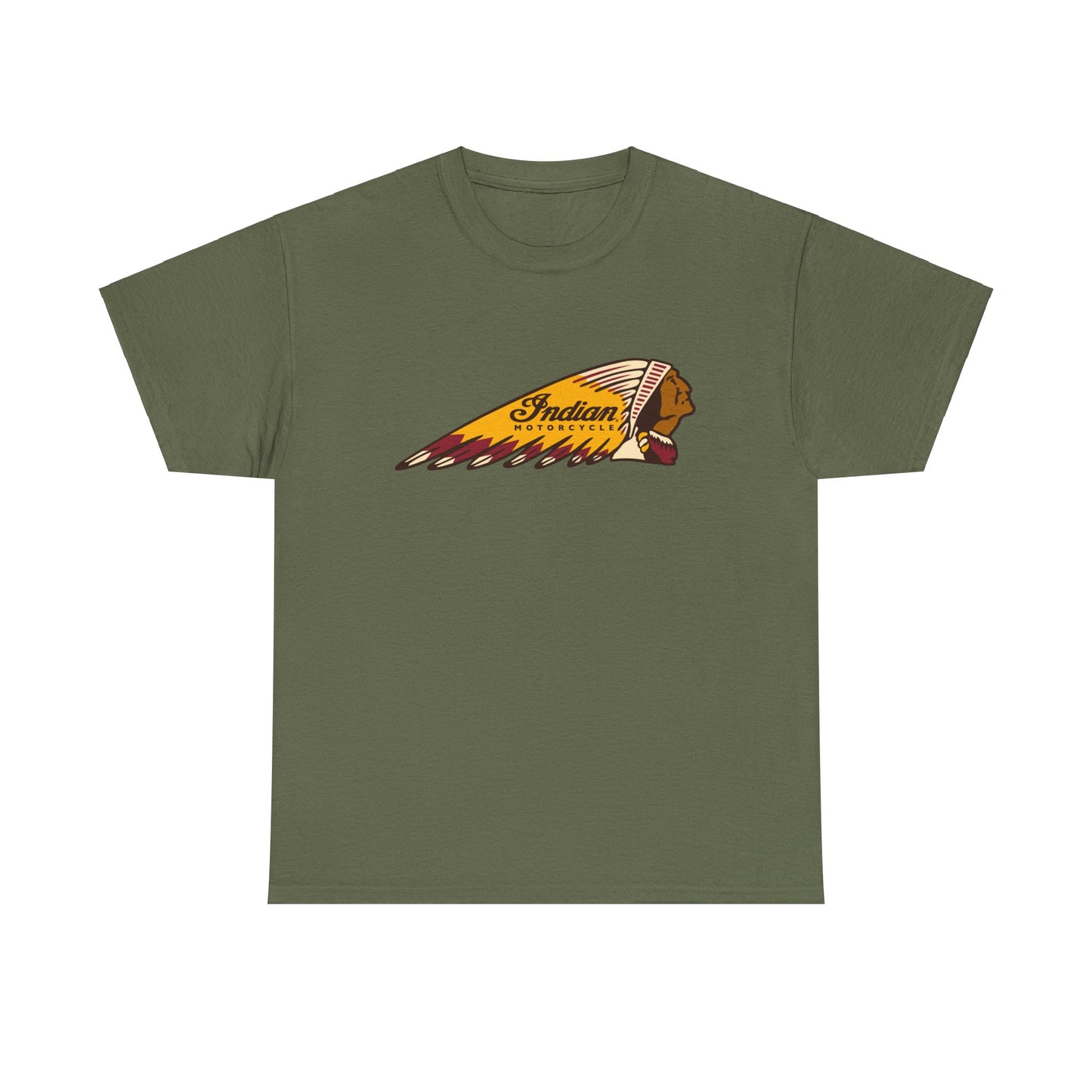 Indian Motorcycles Classic Tee - Gildan® 5000 Heavy Cotton™, Iconic Design, Perfect for Every Biker