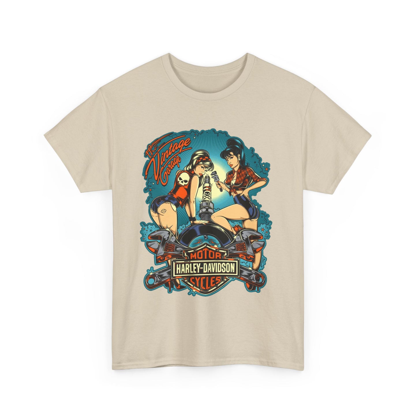 Harley Davidson T-Shirt | Gildan® 5000 Heavy Cotton™, Classic Fit, Timeless Biker Style