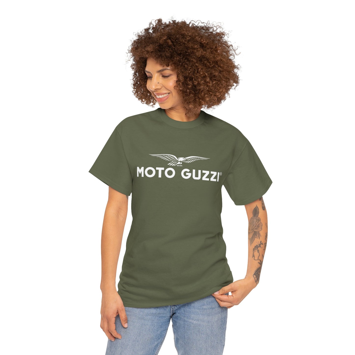 Moto Guzzi Heavy Cotton Logo Tee: Stylish, Durable, and Comfortable