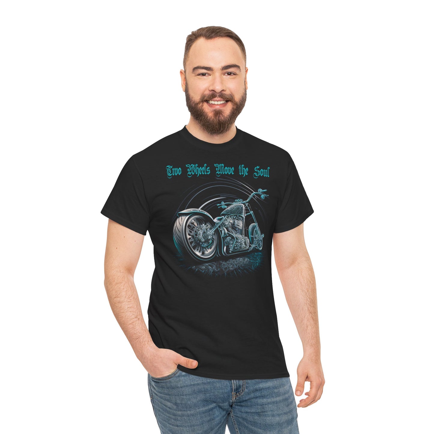Two Wheels Moves The Soul T-Shirt | Classic Fit & Style