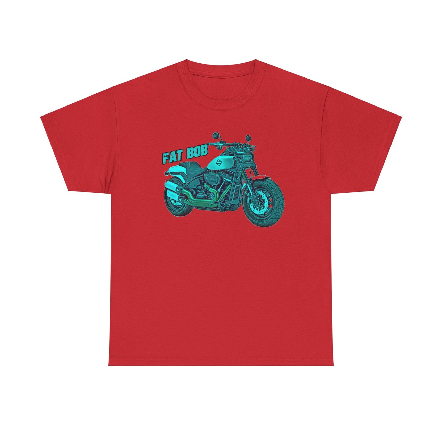 Harley Davidson Fatbob T-Shirt - Gildan® 5000 Heavy Cotton™, Stylish & Durable for Motorcycle Lovers